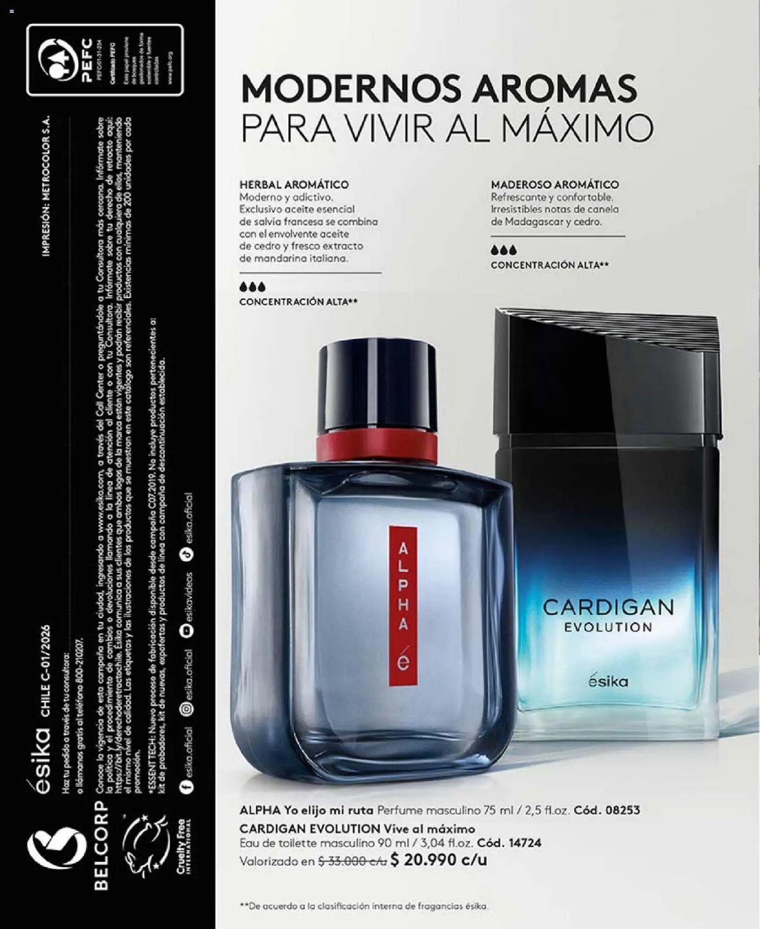 Catálogo Ésika Campaña 1 │ válido desde el 01.01.2026 | Página: 144 | Productos: Perfume, Cardigan, Sobre, Aceite