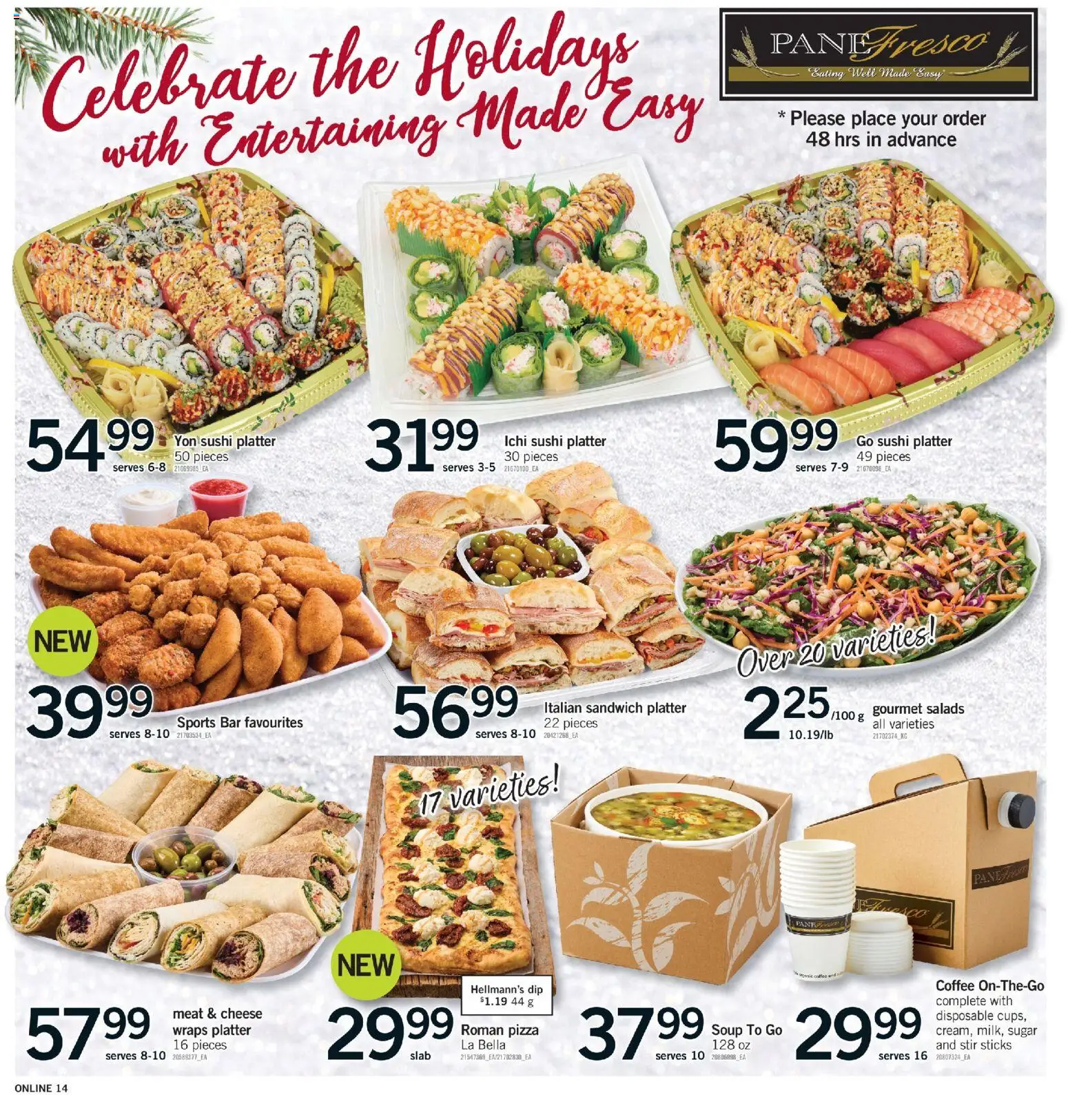 Fortinos flyer valid from 18.12.2025 | Page: 14 | Products: Cheese, Coffee, Pizza