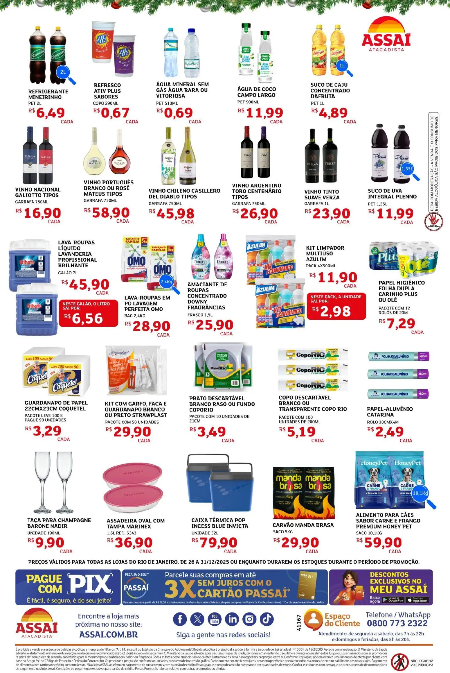 Assaí Atacadista Folheto - válido de 26.12.2025 | Página: 4 | Produtos: Caixa térmica, Refresco, Água de coco, Pneus