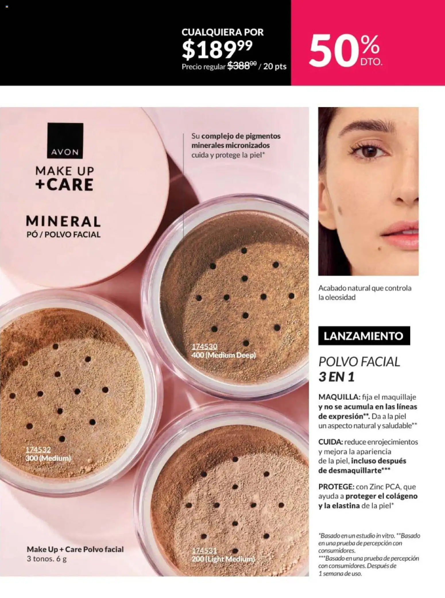 Nuevas ofertas de AVON válidas en toda la República Mexicana desde el 07.11.2025. ¡Encuentra las mejores ofertas en AVON campaña 17 2025! | Página: 131 | Productos: Maquillaje, Polvo