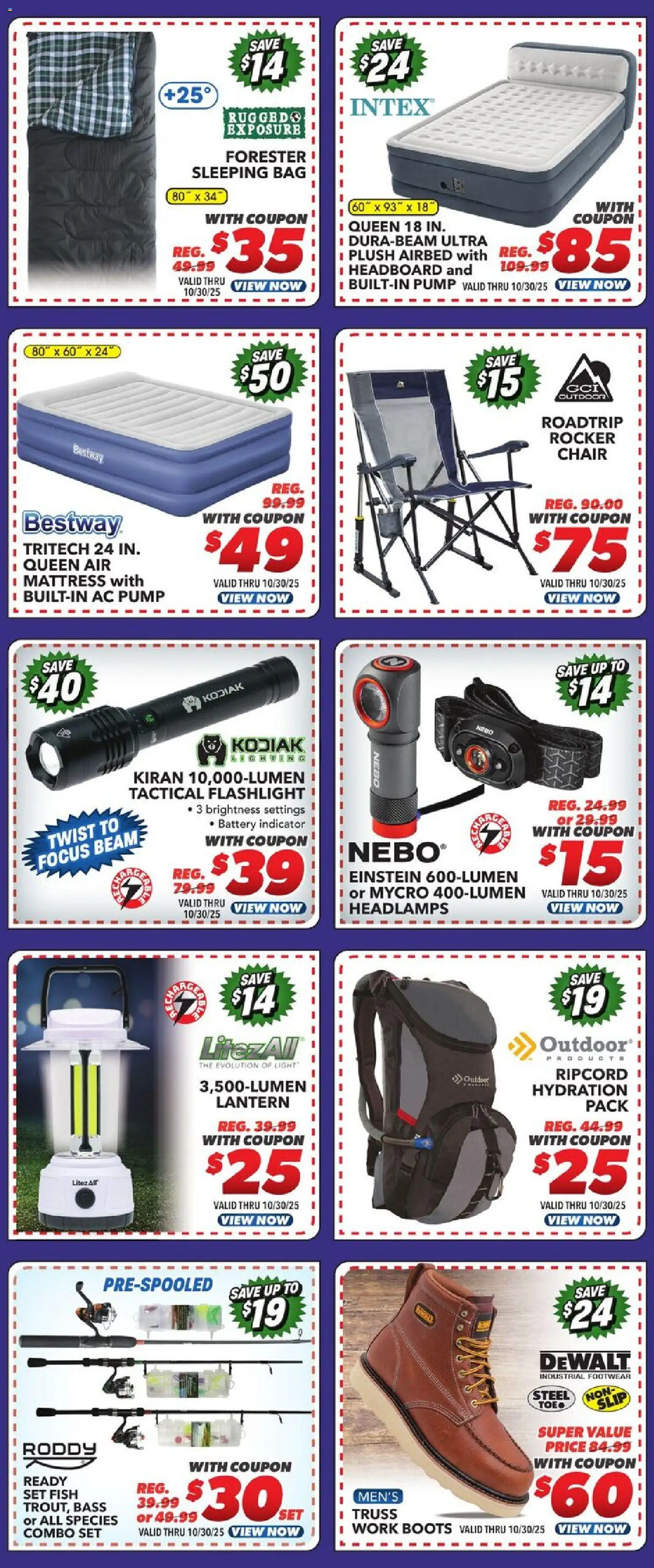 Big 5 Sporting Goods Weekly Ad - valid from 24.10.2025 | Page: 6 | Products: Mattress, Chair, Fish, Boots