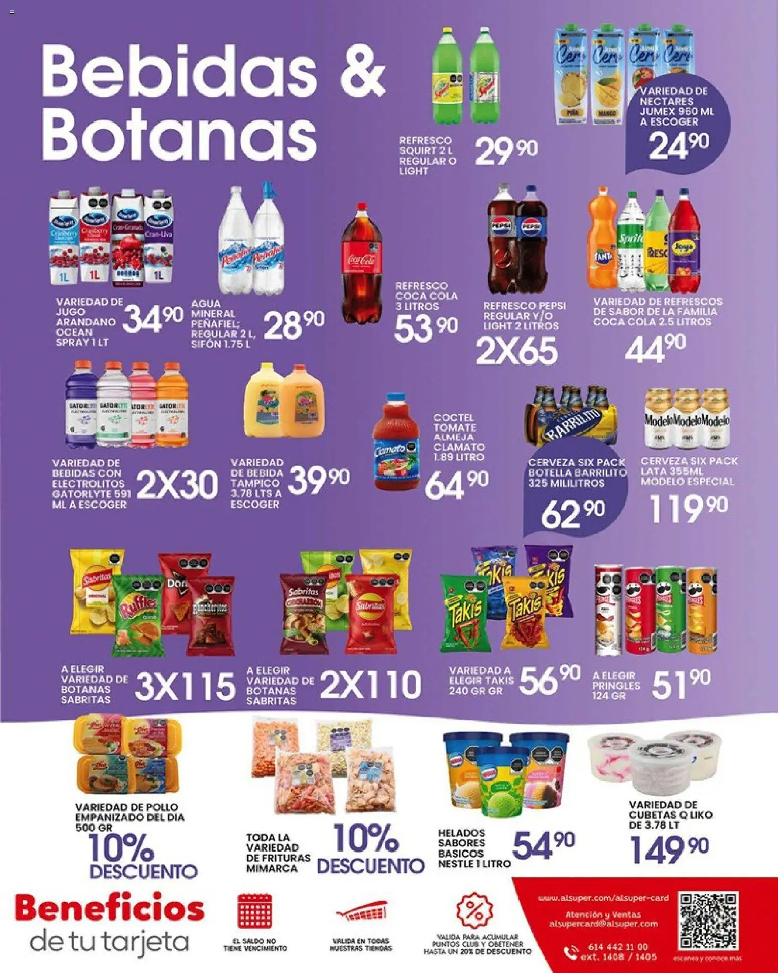 Nuevas ofertas de Alsuper válidas en toda la República Mexicana desde el 17.04.2026. ¡Encuentra las mejores ofertas en Alsuper folleto Calera! | Página: 7 | Productos: Refresco, Tomate, Jugo, Cerveza