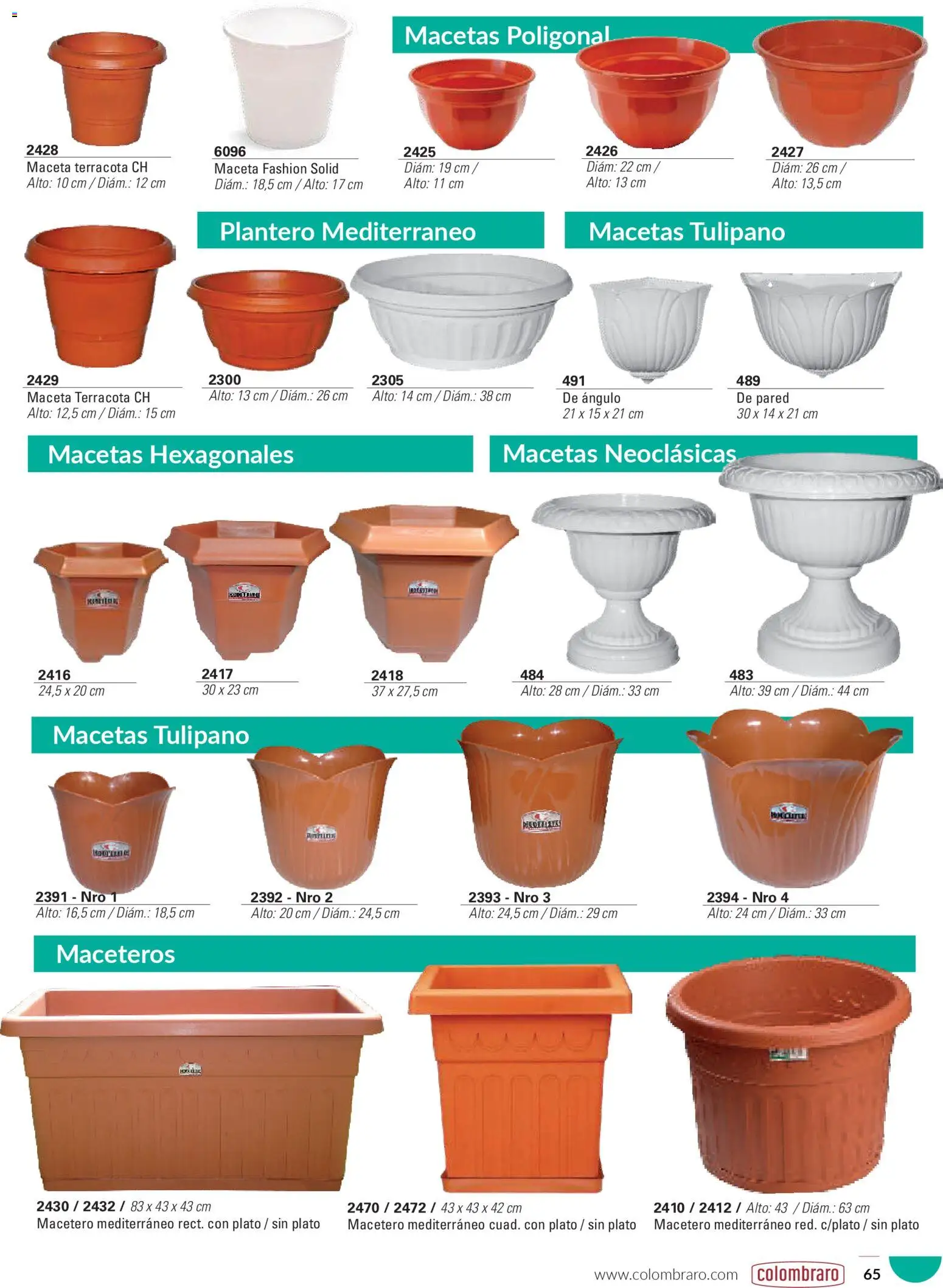 Colombraro catálogo │ válido desde el 26.01.2026 | Página: 65 | Productos: Maceta
