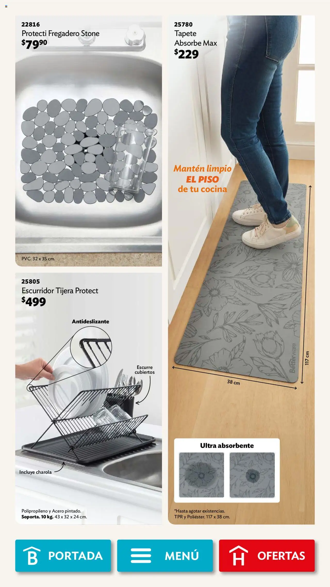 Nuevas ofertas de Betterware válidas en toda la República Mexicana desde el 29.09.2025. ¡Encuentra las mejores ofertas en Betterware - Campaña 10 2025! | Página: 57 | Productos: Tijera, Escurridor, Cocina, Tapete