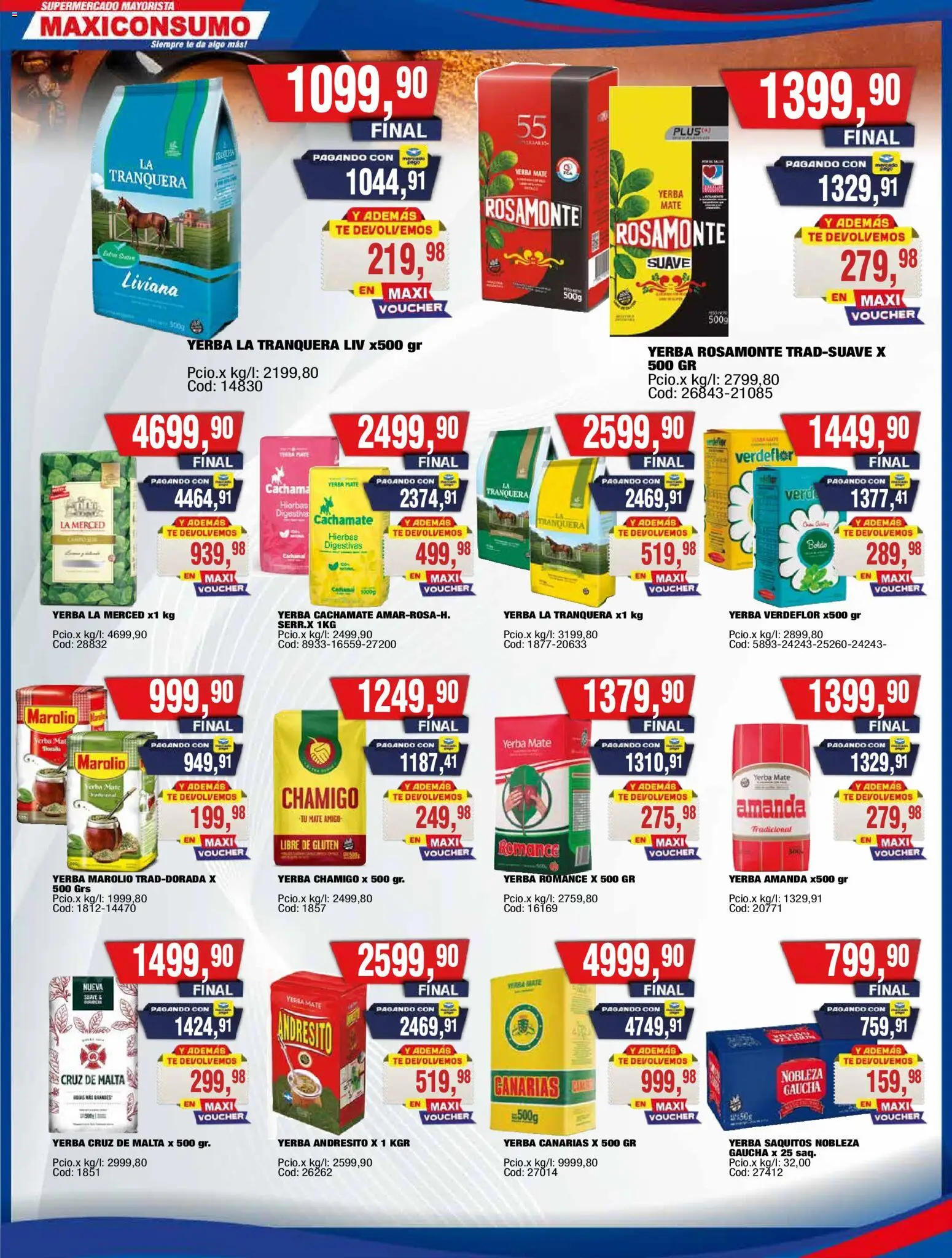 Maxiconsumo ofertas │ válido desde el 20.04.2026 | Página: 8 | Productos: Mate, Yerba, Té