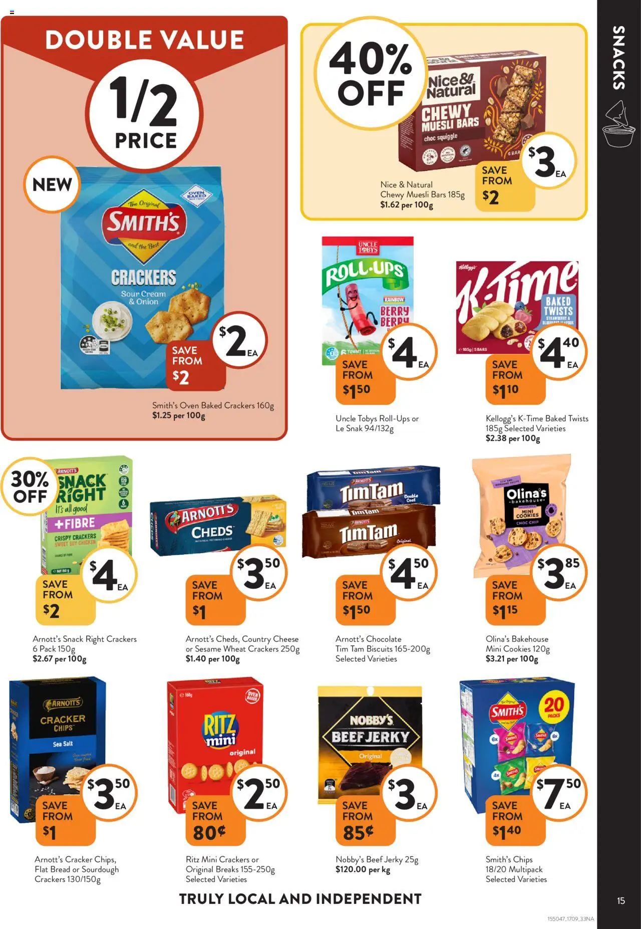Foodworks catalogue - valid from 17.09.2025 | Page: 15 | Products: Sour cream, Chips, Salt, Wheat