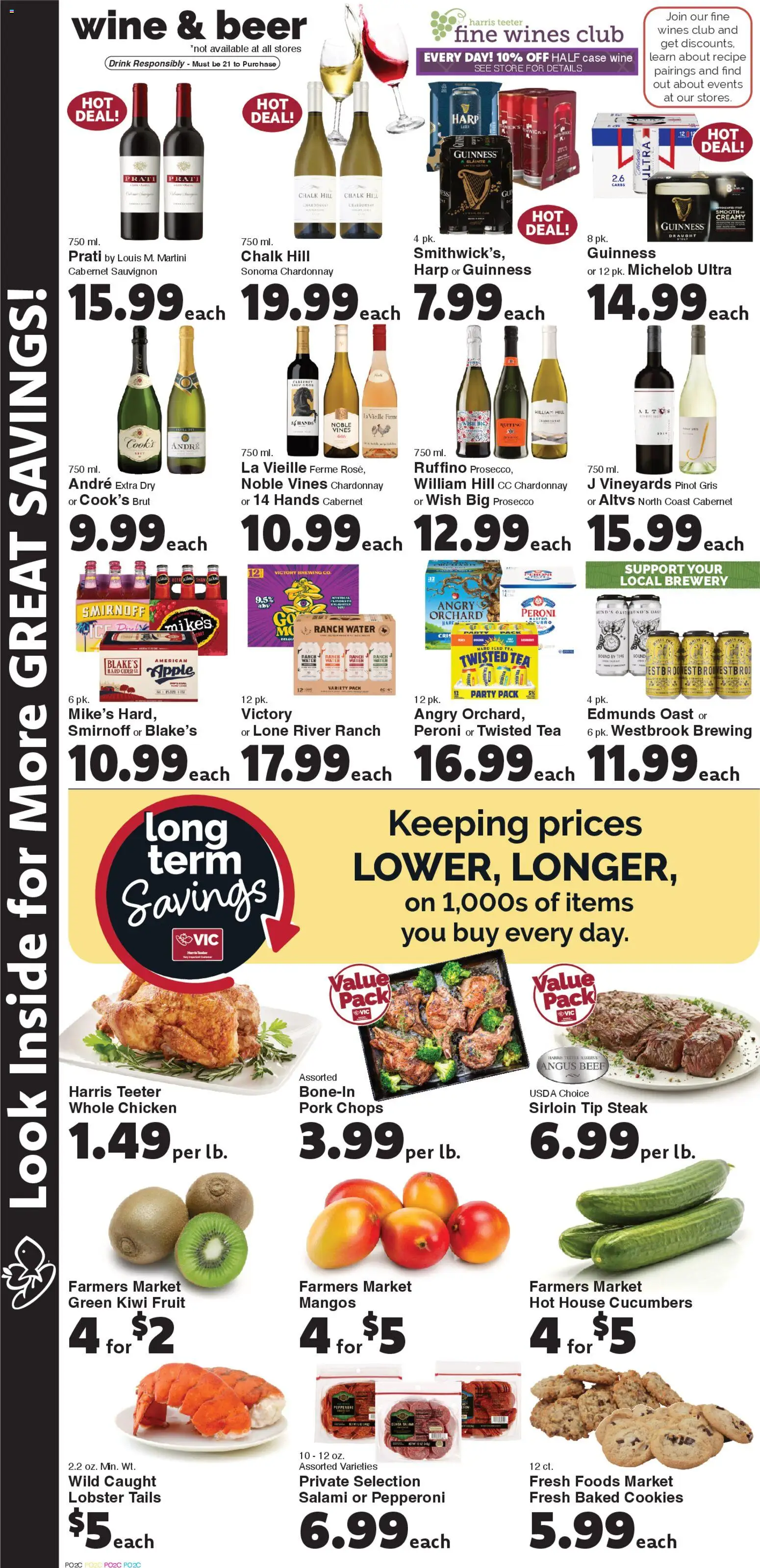 Harris Teeter Weekly Ad - SC - valid from 11.02.2026 | Page: 10 | Products: Salami, Beer, Cucumbers, Water