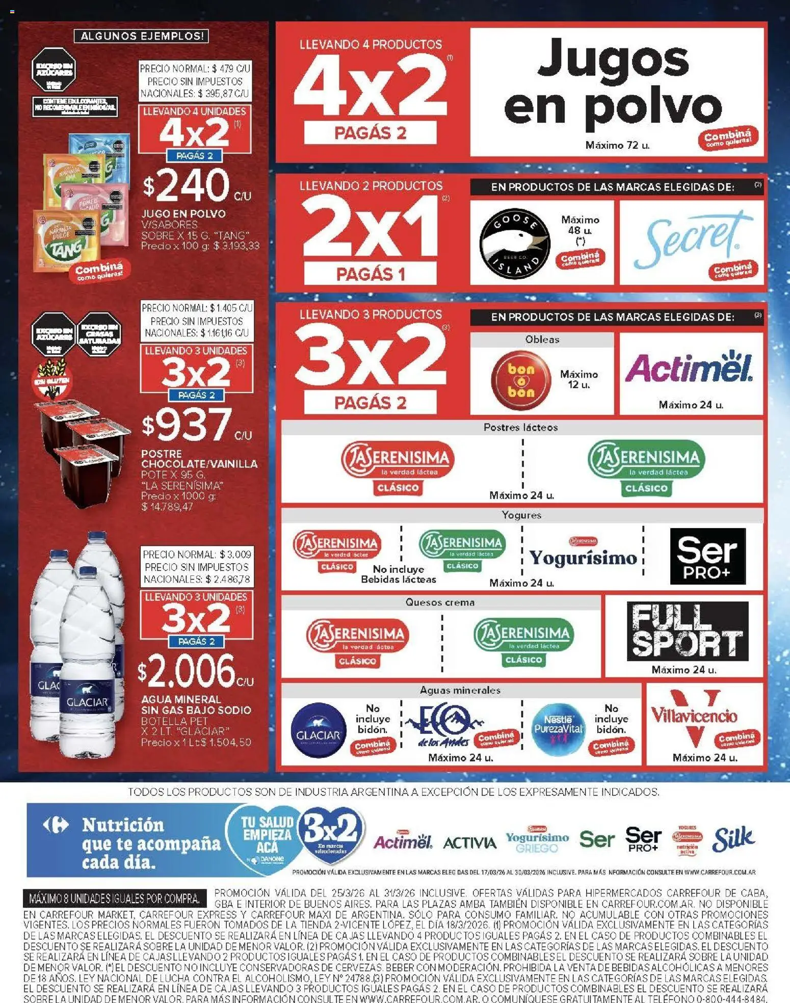 Carrefour ofertas │ válido desde el 25.03.2026 | Página: 5 | Productos: Botella, Sobre, Agua, Té