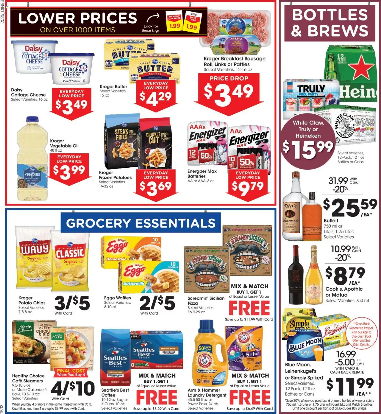 Baker's Weekly Ad - NE - valid from 30.07.2025 | Page: 6 | Products: Wine, Chips, Cottage cheese, Bag
