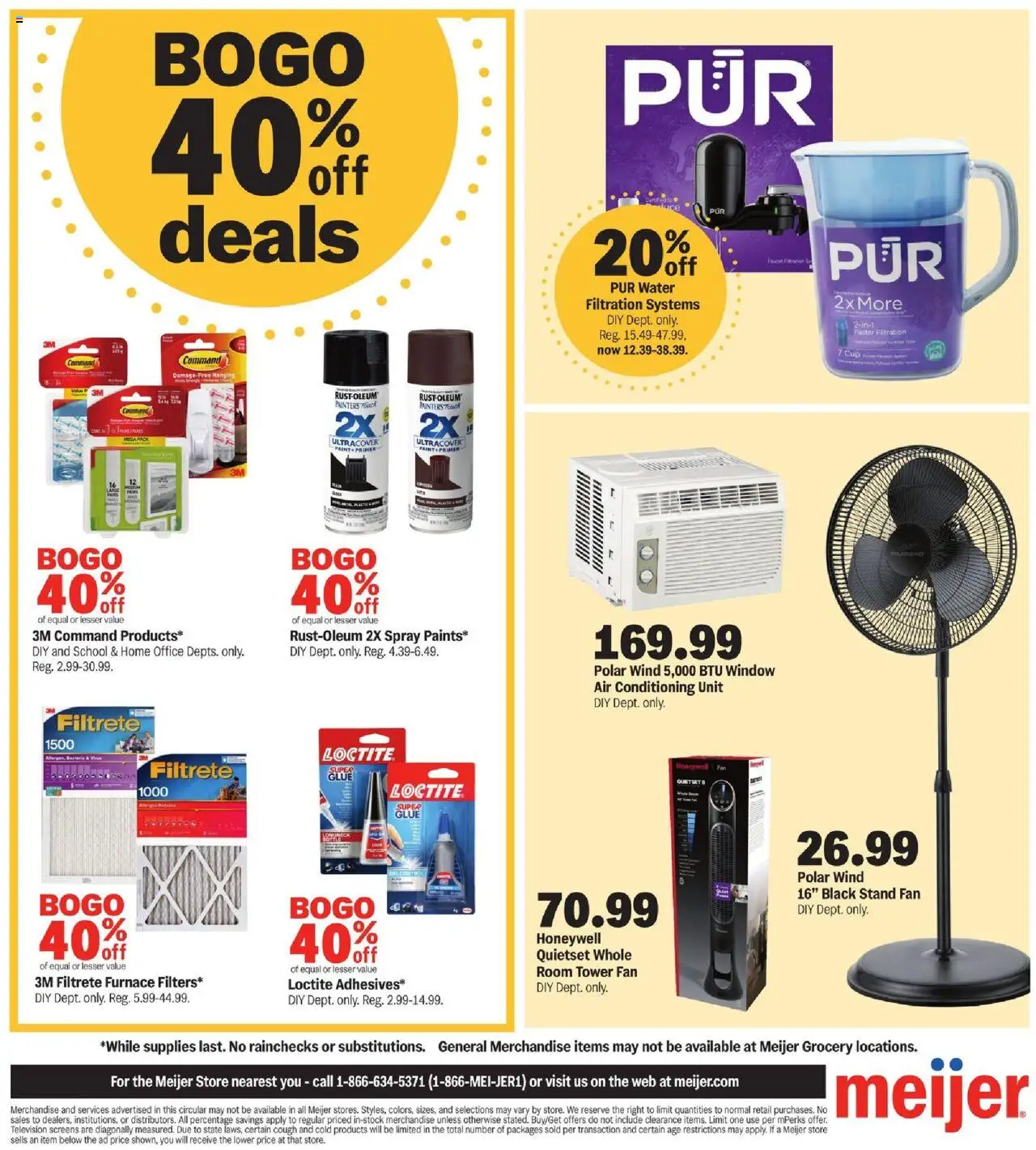 Meijer Back to Class for Less - valid from 10.08.2025 | Page: 14 | Products: Water, Television, Air conditioning, Fan