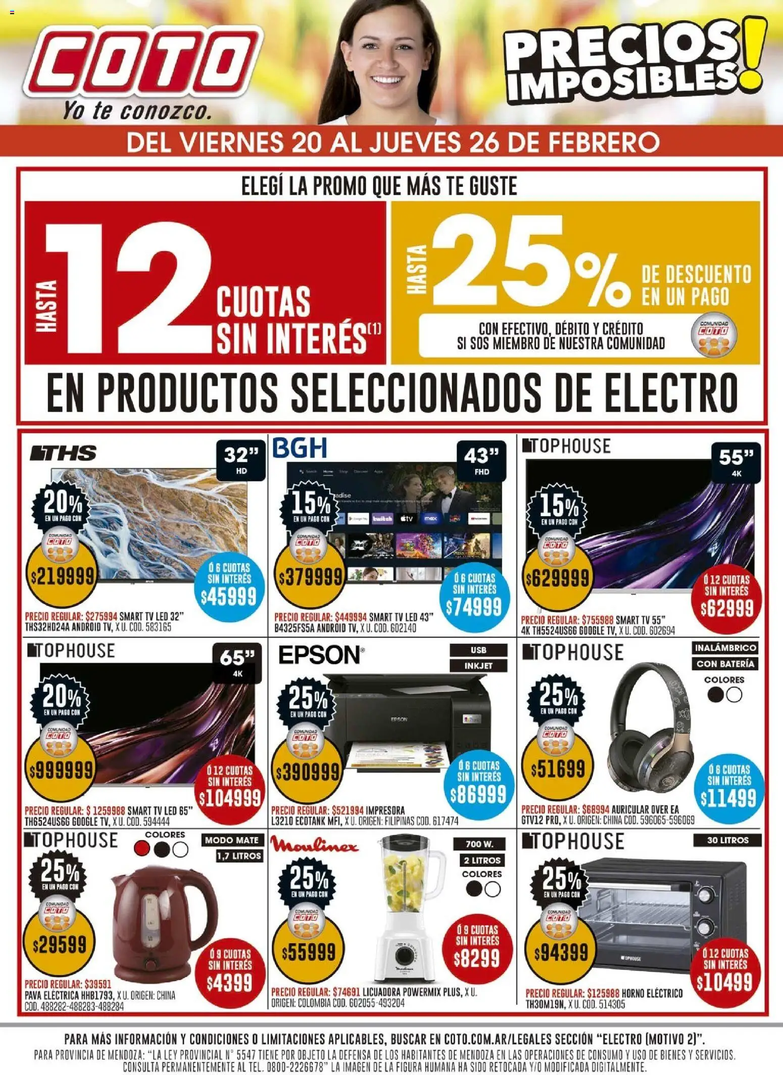 Coto - Electro Motivo │ válido desde el 20.02.2026 | Página: 1 | Productos: Horno, Pava, Pava eléctrica, Té