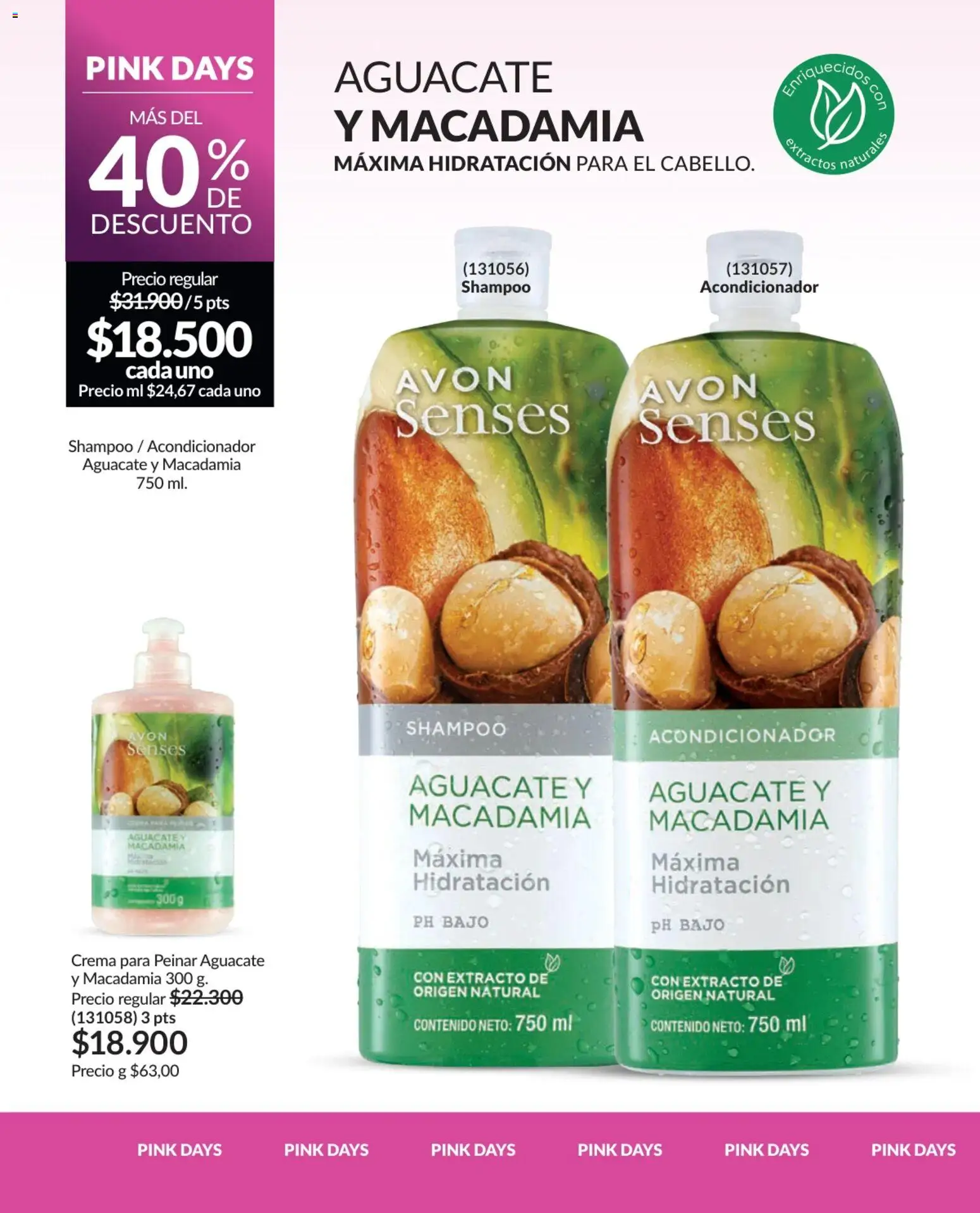 Avon revista - valida desde el 01.04.2026 | Página: 195 | Productos: Aguacate, Crema, Shampoo, Acondicionador
