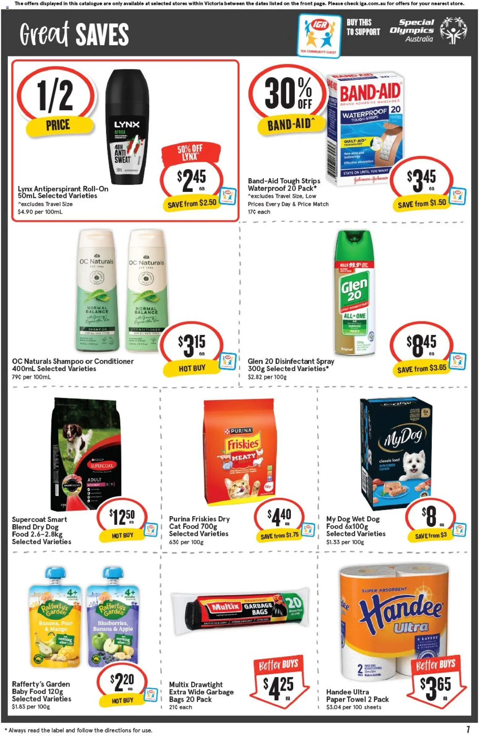 IGA catalogue - valid from 29.04.2026 | Page: 7 | Products: Shampoo, Conditioner, Antiperspirant, Baby food