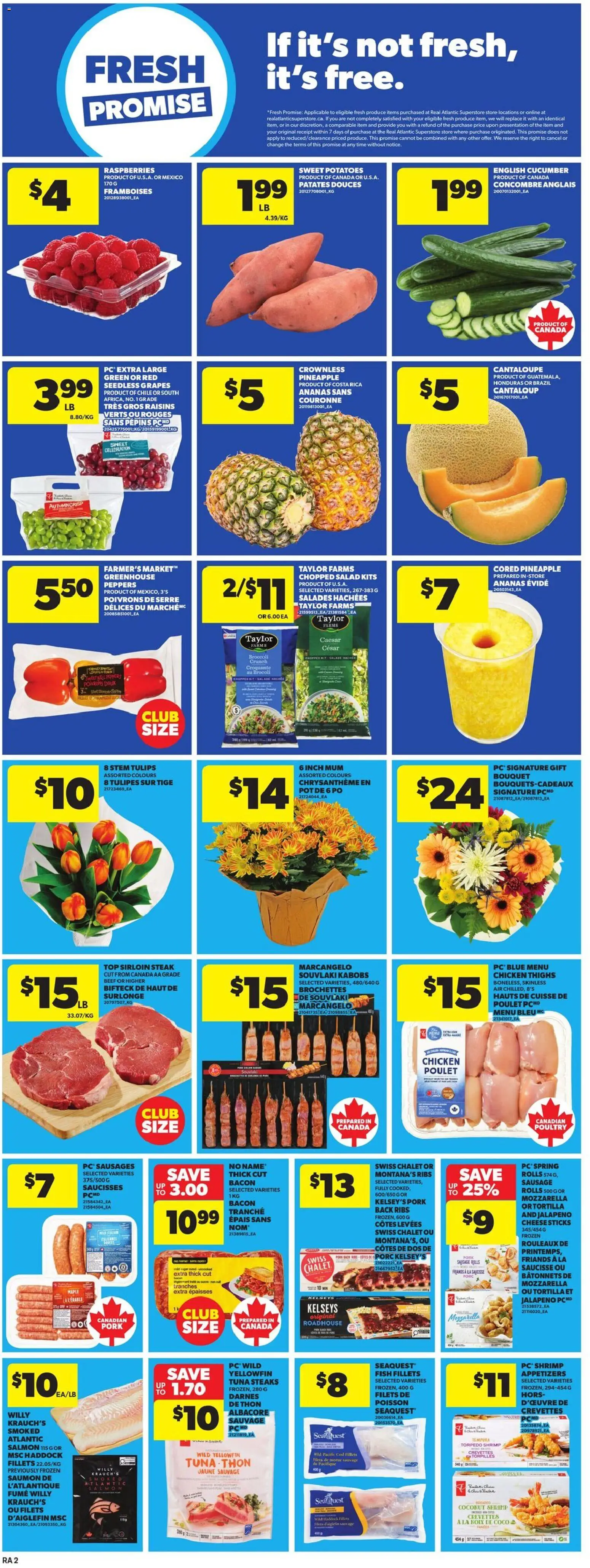 Atlantic Superstore flyer valid from 26.03.2026 | Page: 5 | Products: Fish, PC, Cheese, Pork