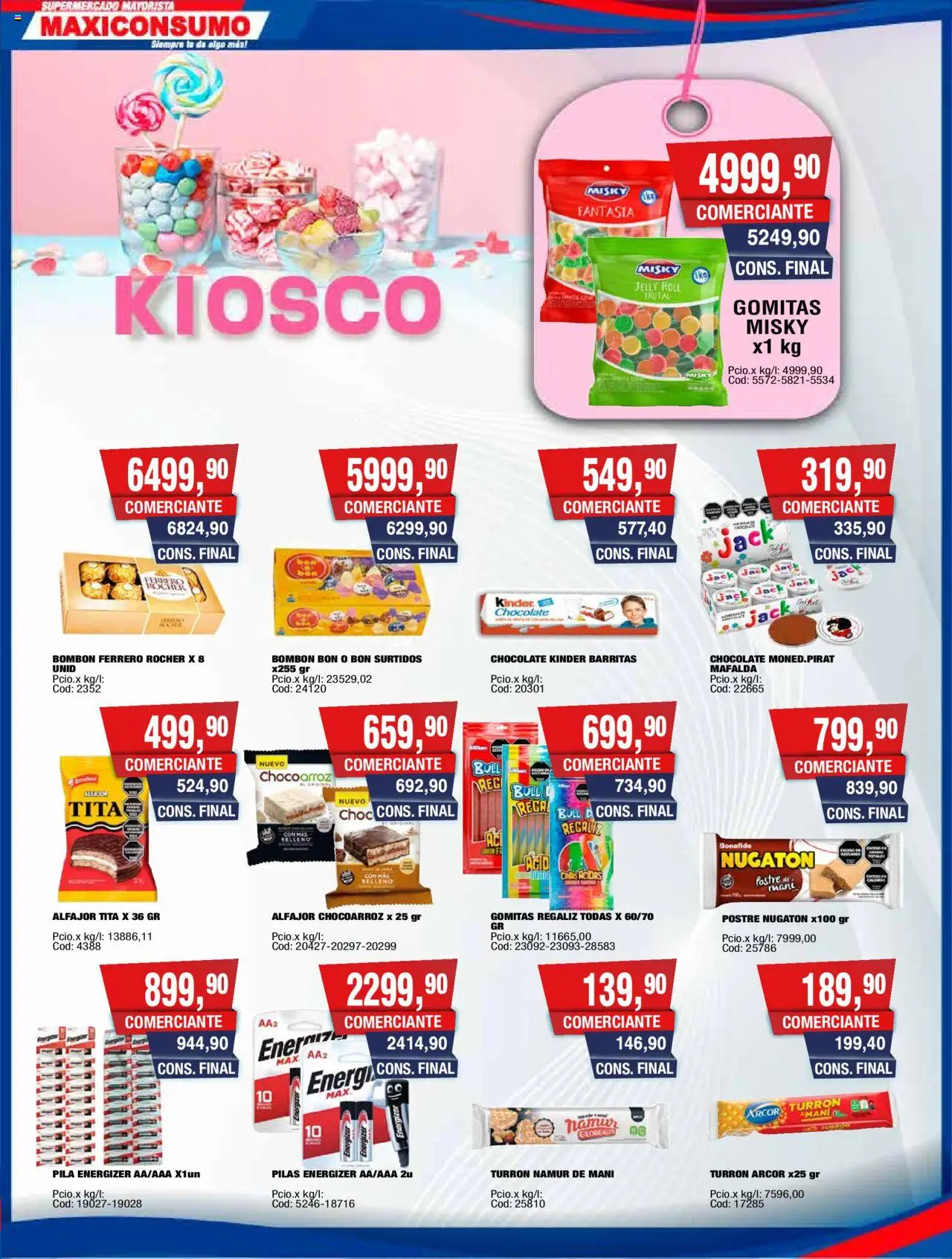 Maxiconsumo ofertas │ válido desde el 29.09.2025 | Página: 9 | Productos: Pilas, Mani, Chocolate, Té