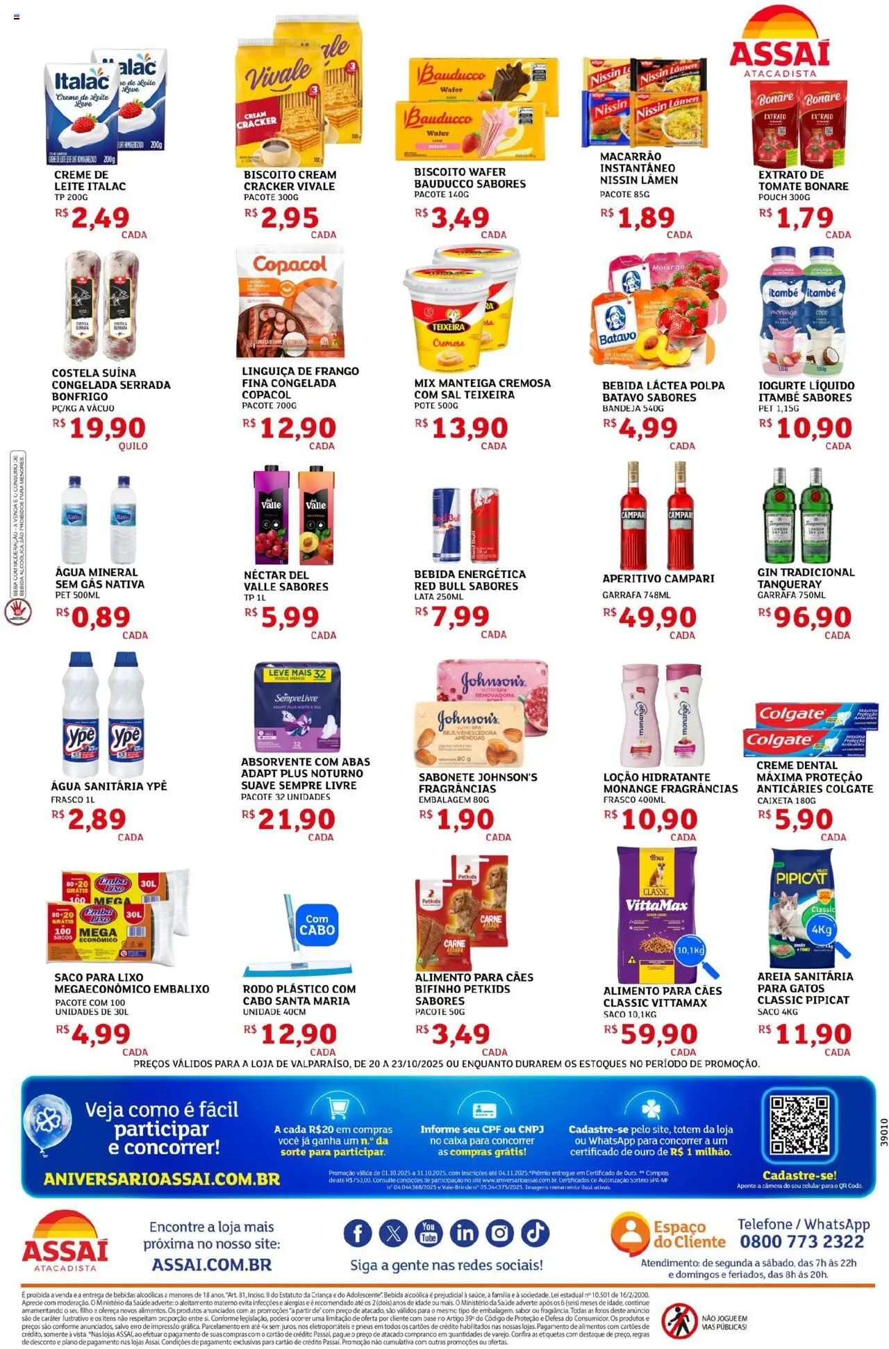 Assaí Atacadista Folheto - válido de 20.10.2025 | Página: 2 | Produtos: Celular, Carne, Bebida, Água mineral