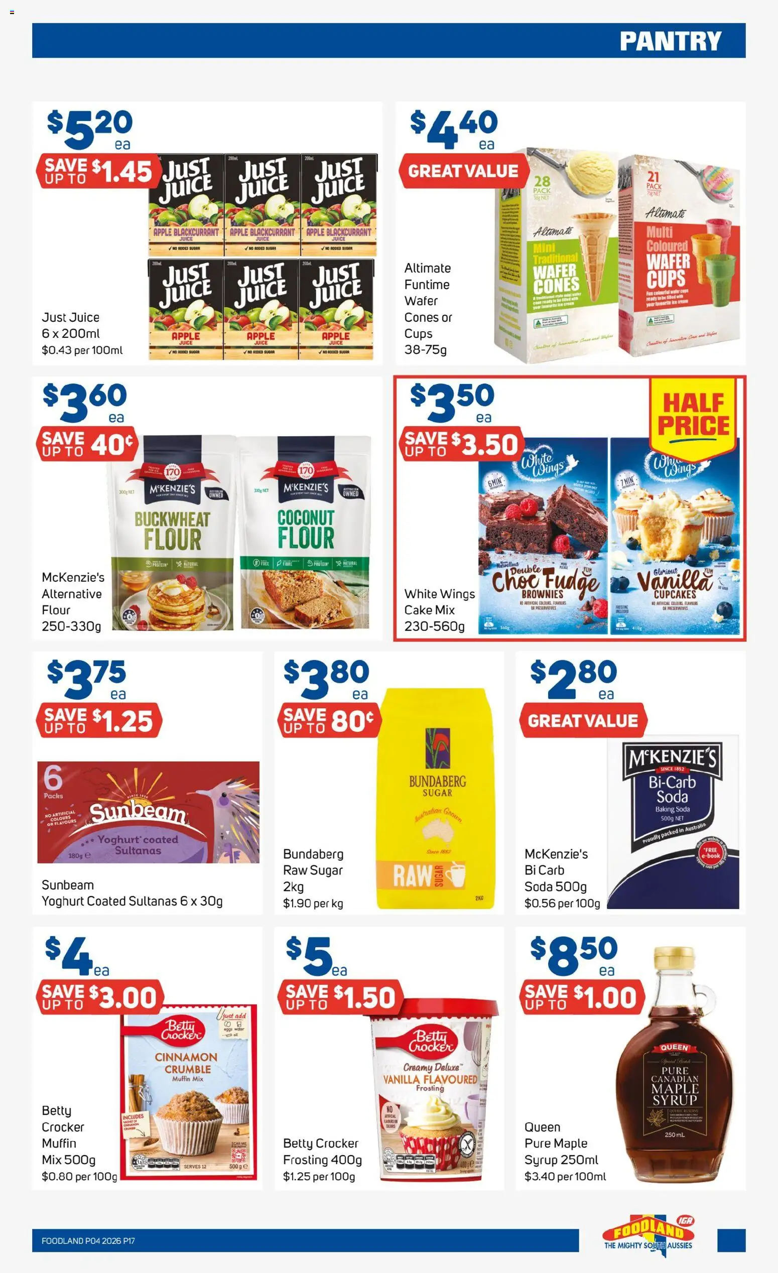 Foodland catalogue - valid from 21.01.2026 | Page: 17 | Products: Cups, Baking soda, Yoghurt, Cream