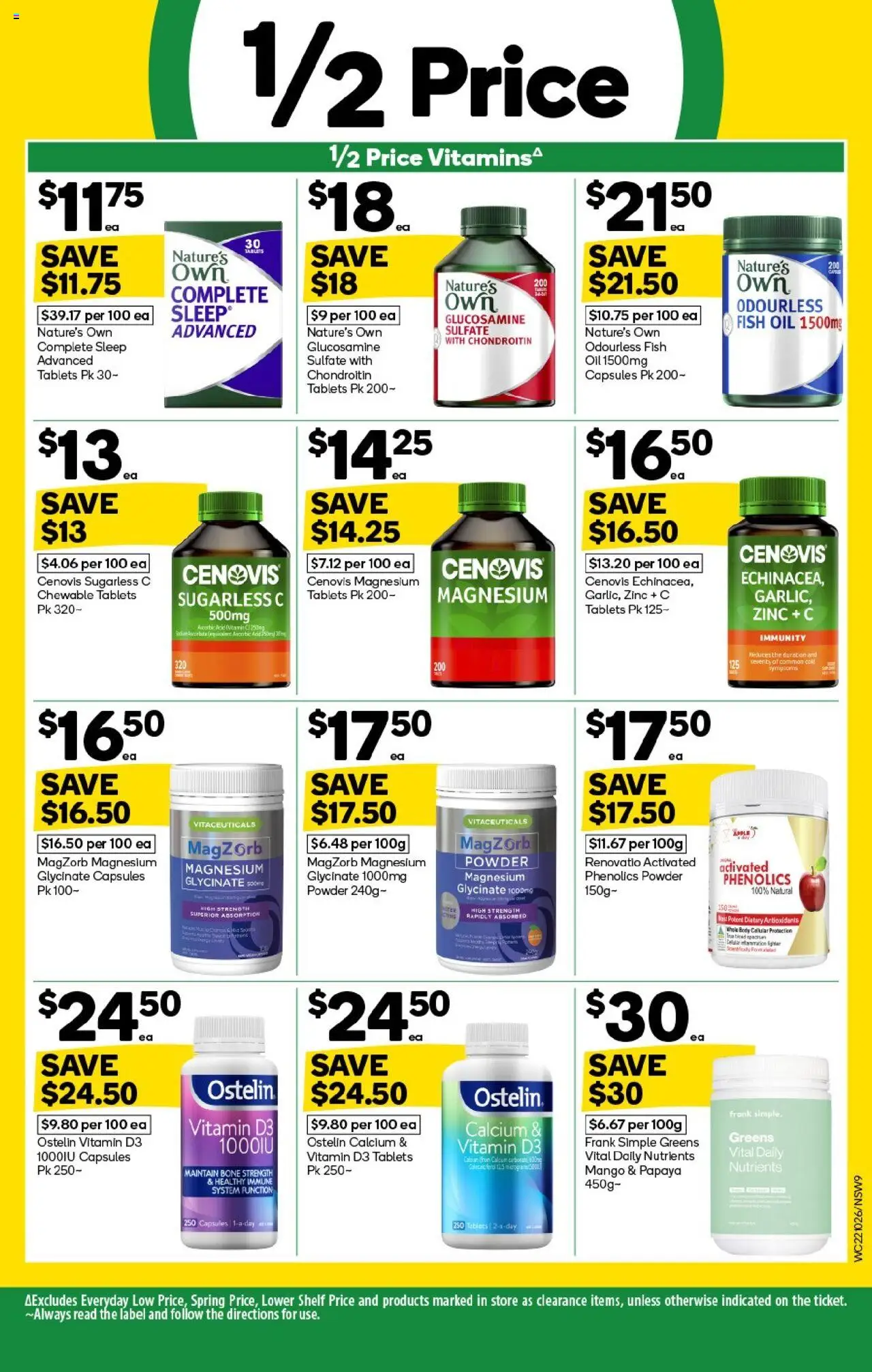 Woolworths catalogue - valid from 22.10.2025 | Page: 9 | Products: Shelf, Powder, Fish, Vitamin