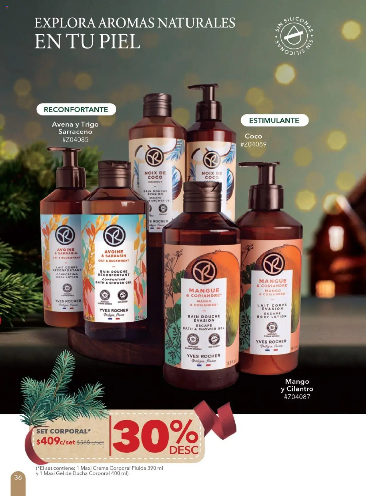 Nuevas ofertas de Yves Rocher válidas en toda la República Mexicana desde el 28.10.2025. ¡Encuentra las mejores ofertas en Yves Rocher - Campaña 15 2025! | Página: 36 | Productos: Avena, Crema, Mango, Crema corporal