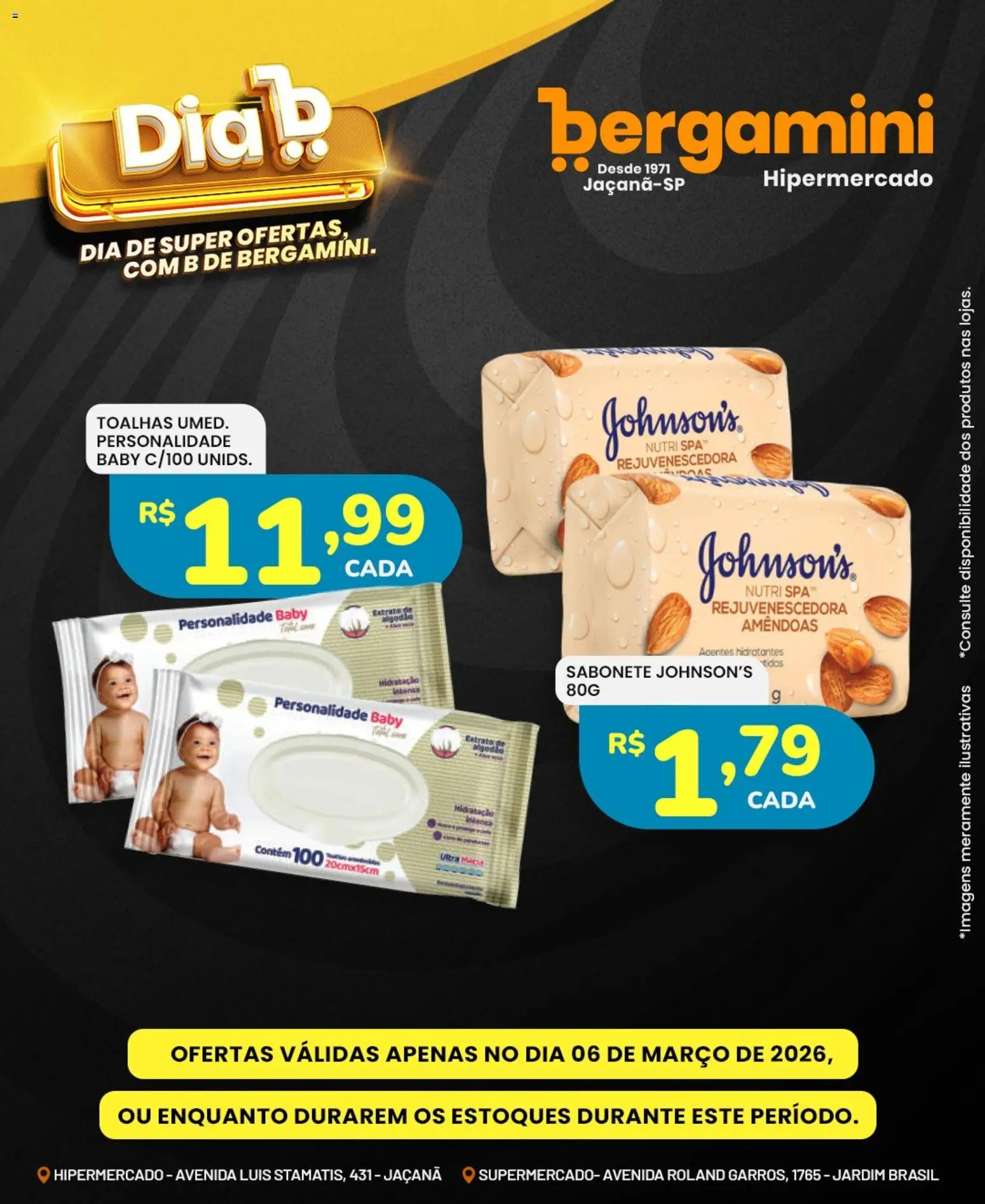 Supermercado Bergamini Folheto - válido de 06.03.2026 | Página: 13 | Produtos: Sabonete, Amêndoas