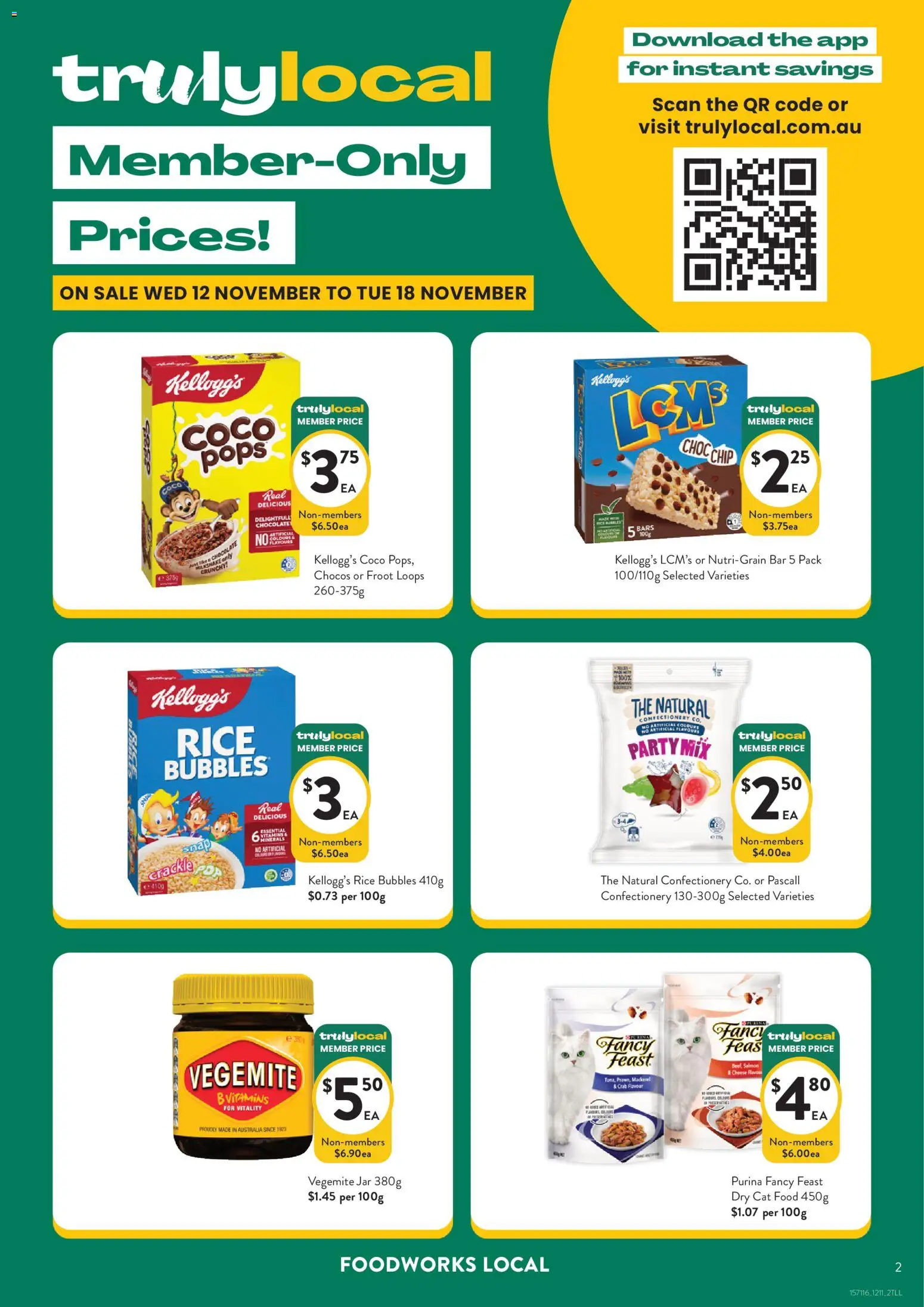 Foodworks catalogue - valid from 12.11.2025 | Page: 2 | Products: Chocolate, Rice, Vegemite