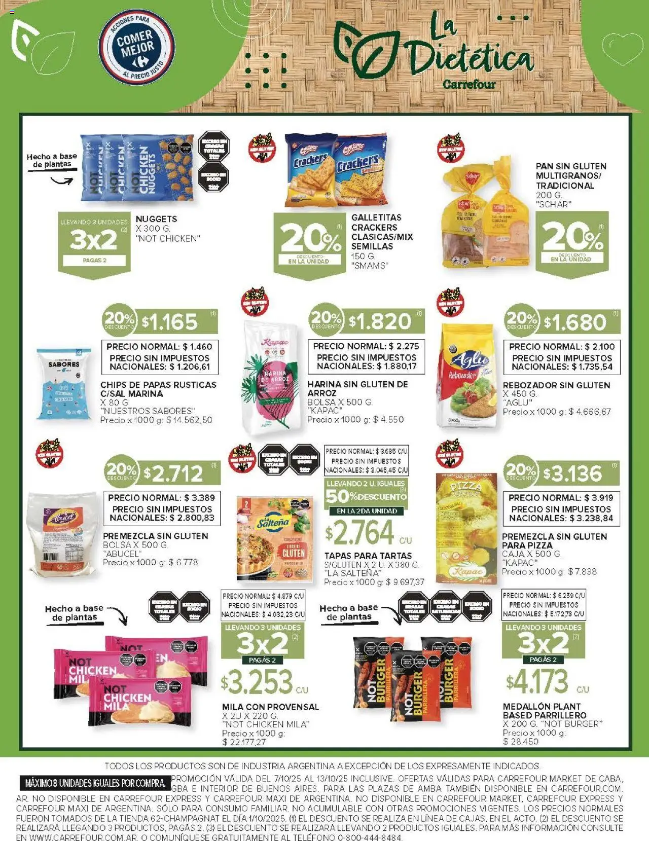 Carrefour ofertas │ válido desde el 07.10.2025 | Página: 46 | Productos: Galletitas, Caja, Pan, Pizza