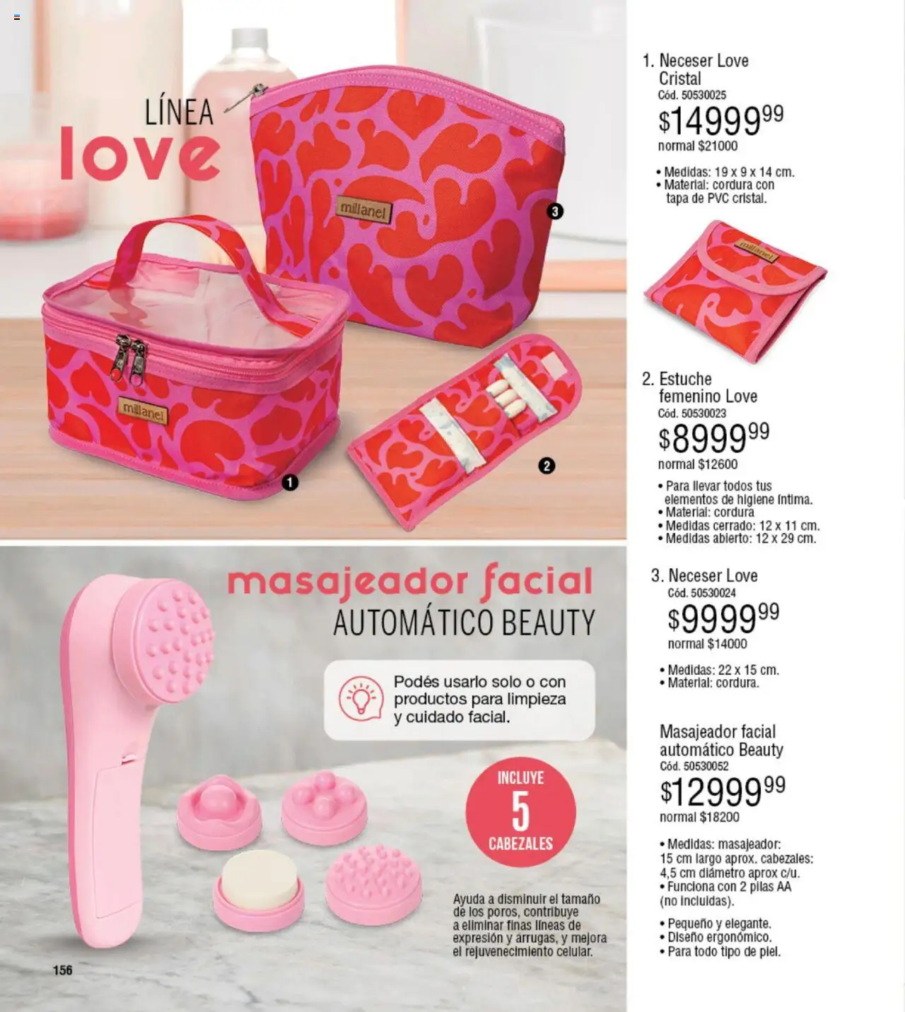 Millanel catálogo │ válido desde el 18.08.2025 | Página: 156 | Productos: Pilas, Masajeador facial, Neceser, Estuche
