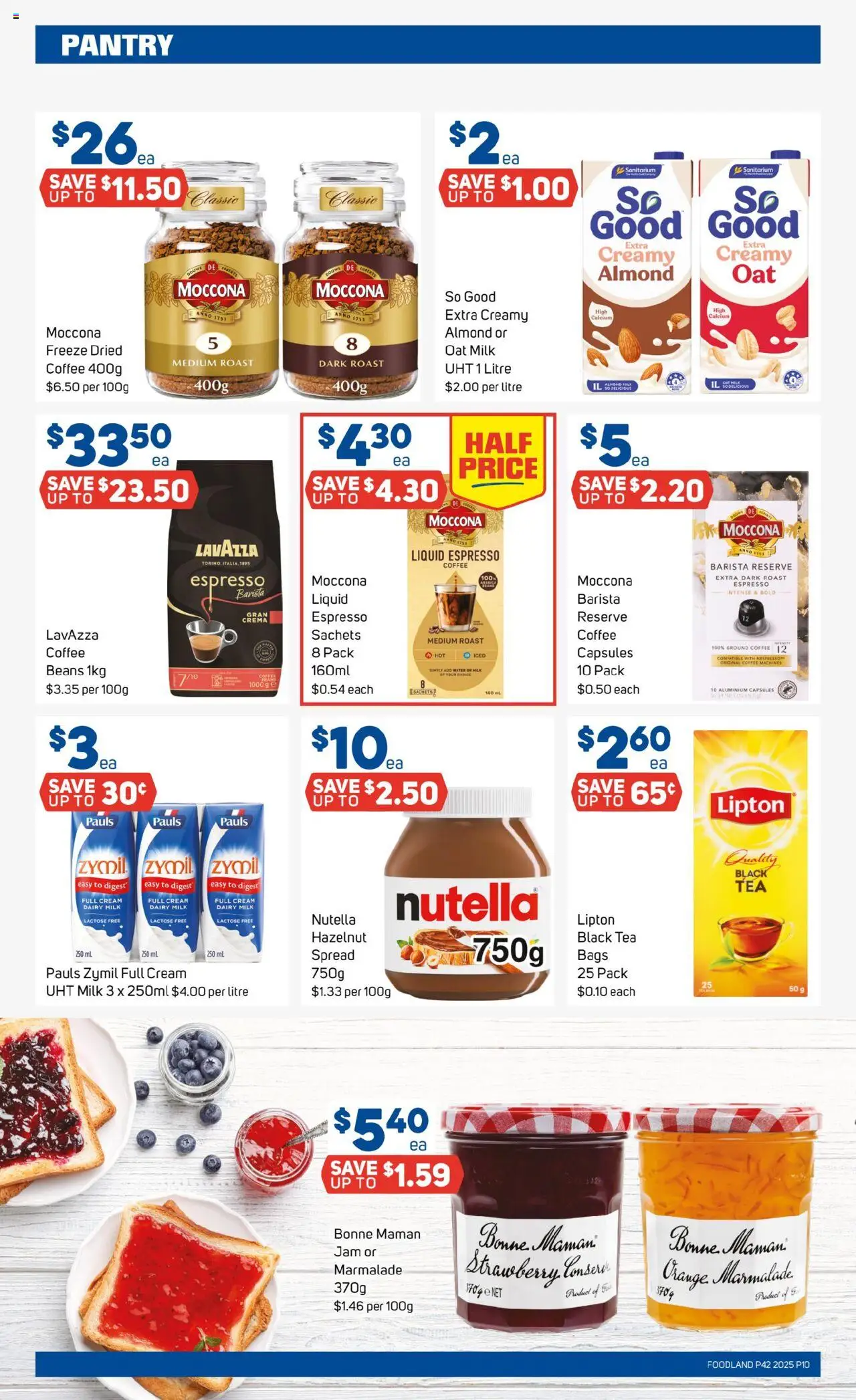 Foodland catalogue - valid from 15.10.2025 | Page: 10 | Products: Coffee, Nutella, Water, Moccona