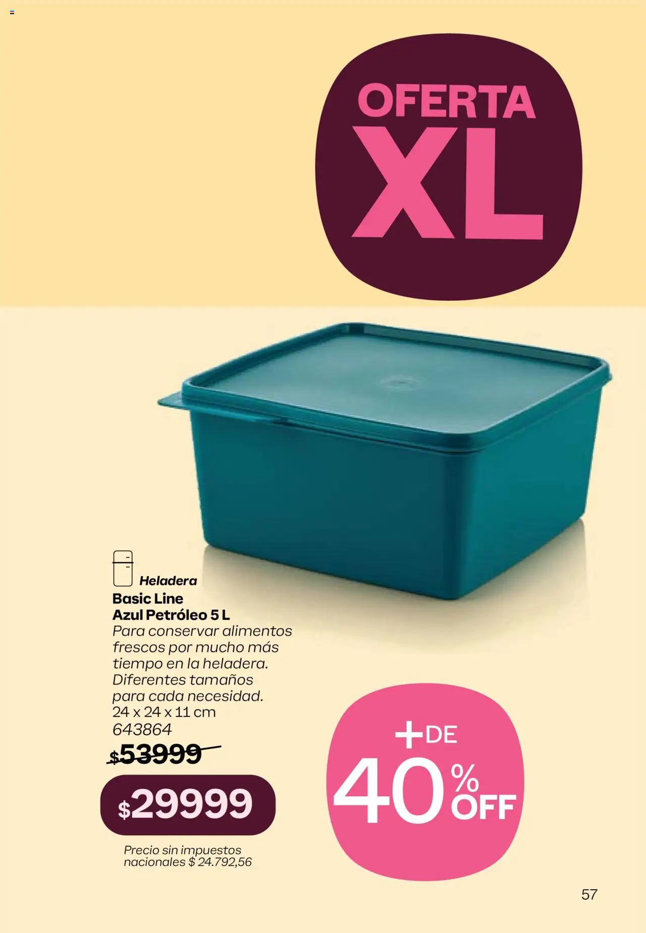 Tupperware Folleto │ válido desde el 11.08.2025 | Página: 58 | Productos: Heladera, Petróleo