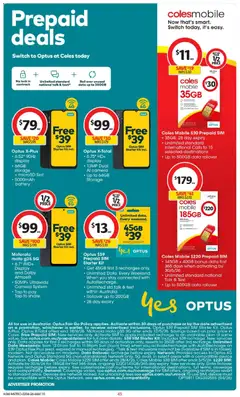 Preview of Coles catalogue  - valid from 22.04.2026 | Page: 45 | Products: Battery, Device, Camera, Mobile