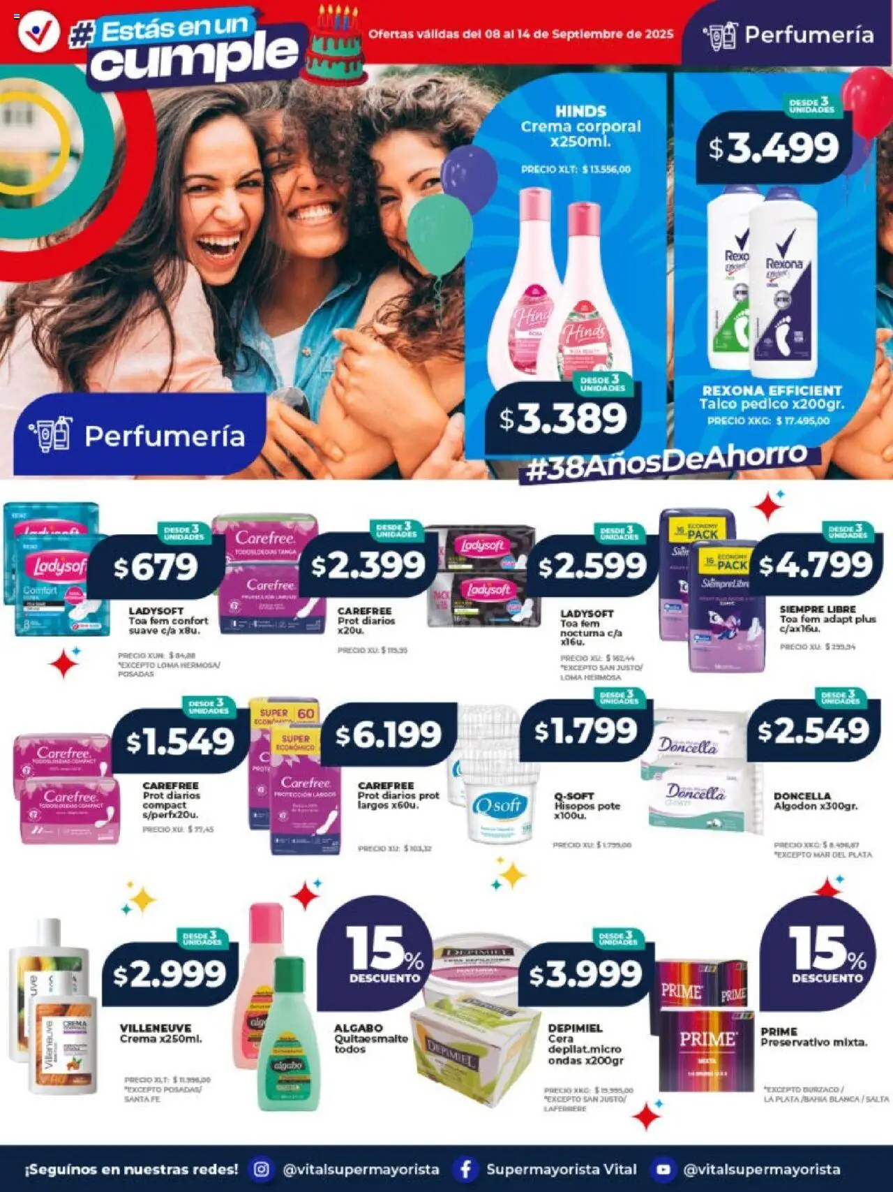 Vital ofertas - Posadas │ válido desde el 08.09.2025 | Página: 4 | Productos: Algodón, Cera, Crema