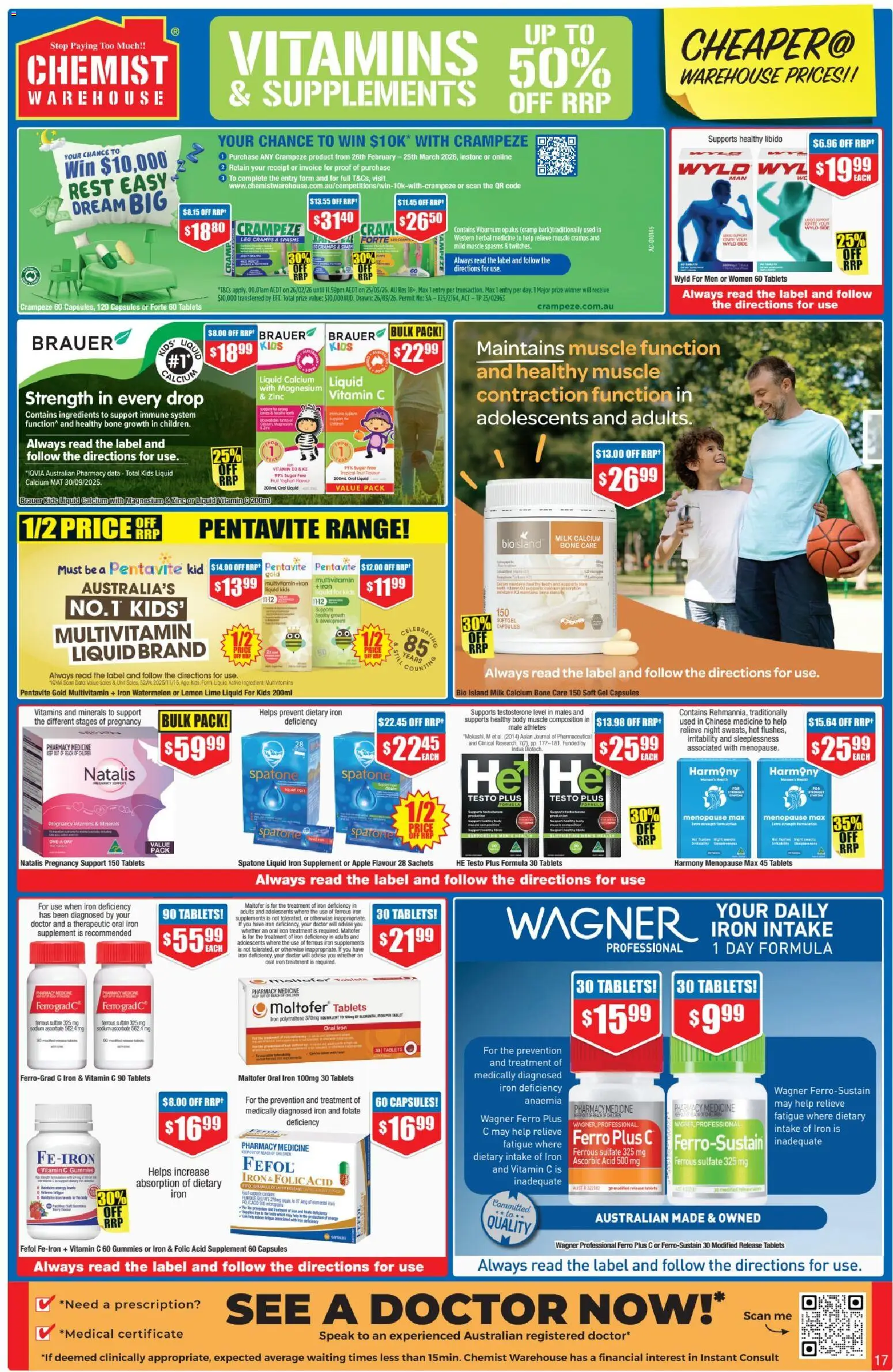 Chemist Warehouse catalogue - valid from 26.02.2026 | Page: 17 | Products: Yoghurt, Watermelon, Iron, Zinc