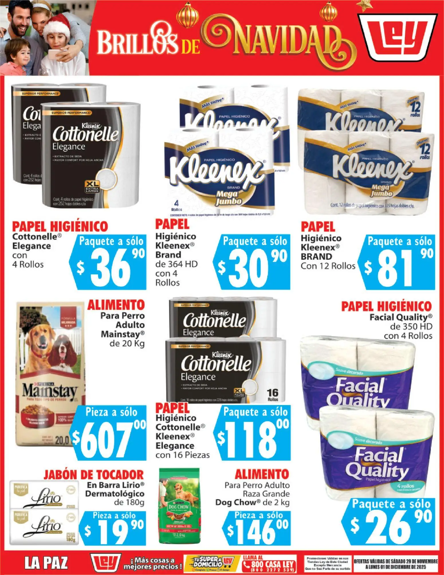 Nuevas ofertas de Casa Ley válidas en toda la República Mexicana desde el 29.11.2025. ¡Encuentra las mejores ofertas en Casa Ley folleto Brillos de Navidad! | Página: 5 | Productos: Papel higiénico, Barra, Jabón