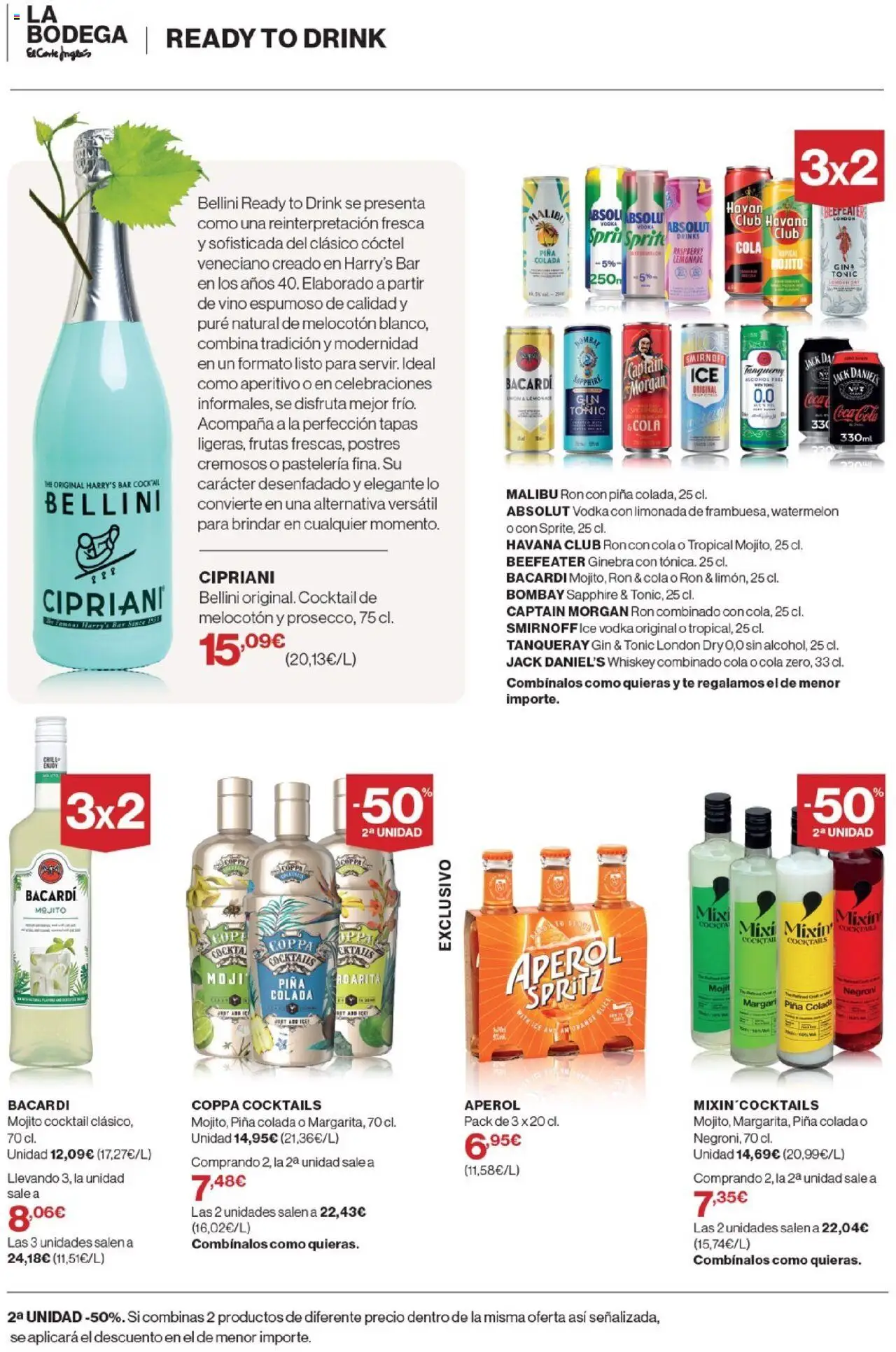 Nuevas ofertas de El Corte Inglés válidas en toda la República Mexicana desde el 02.10.2025. ¡Encuentra las mejores ofertas en El Corte Inglés - Catálogo La Bodega! | Página: 34 | Productos: Gin, Ginebra, Vino, Vodka