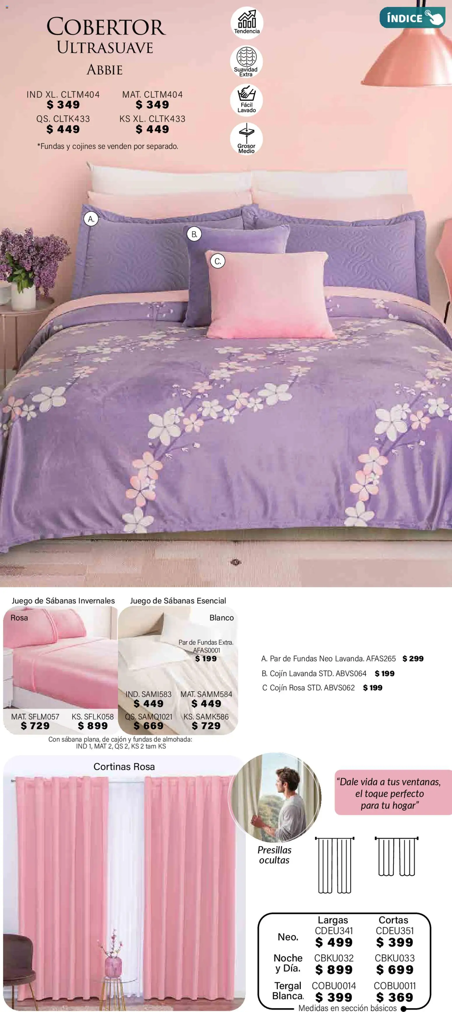 Nuevas ofertas de Colchas Concord válidas en toda la República Mexicana desde el 01.11.2025. ¡Encuentra las mejores ofertas en Colchas Concord Buen Fin! | Página: 394 | Productos: Cobertor, Juego, Sabanas, Cortinas