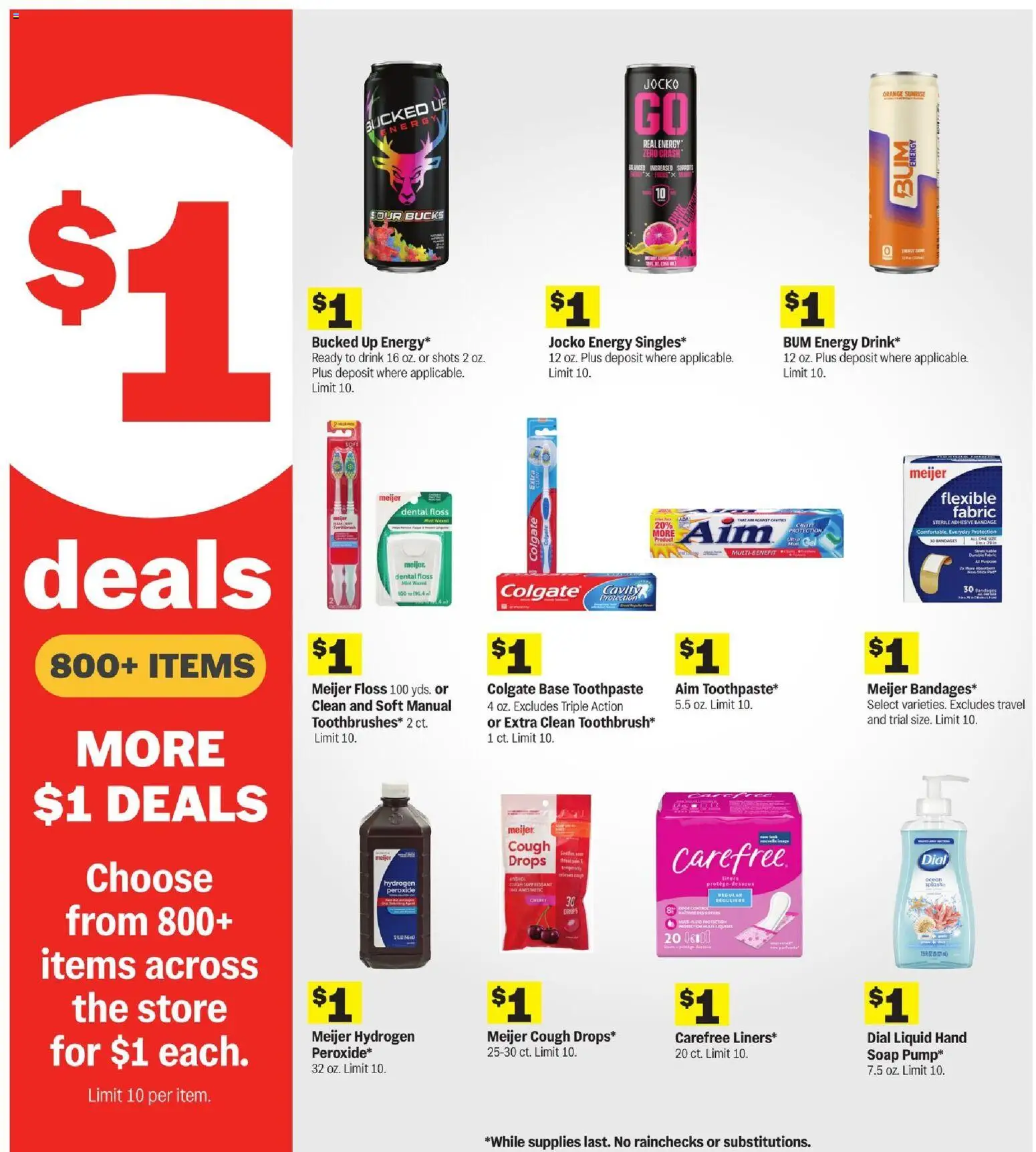Meijer Weekly Ad - MI - valid from 18.02.2026 | Page: 11 | Products: Adhesive, Soap, Toothpaste, Dental Floss