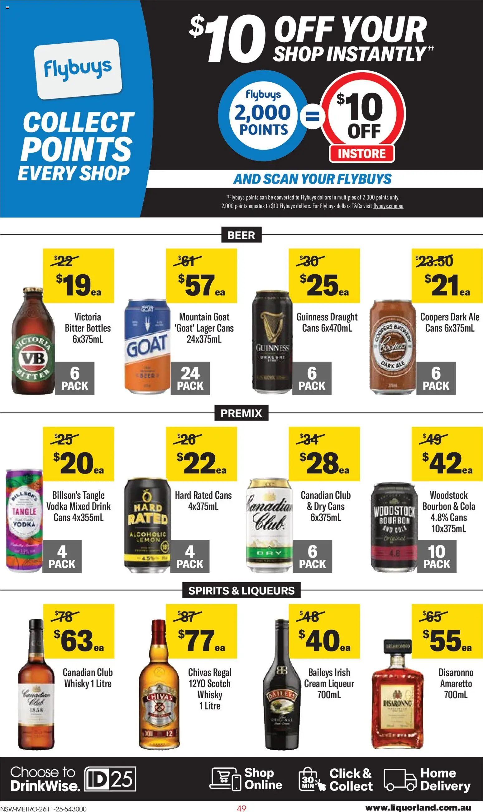 Coles catalogue - valid from 26.11.2025 | Page: 49 | Products: Beer, Bourbon, Vodka, Scotch