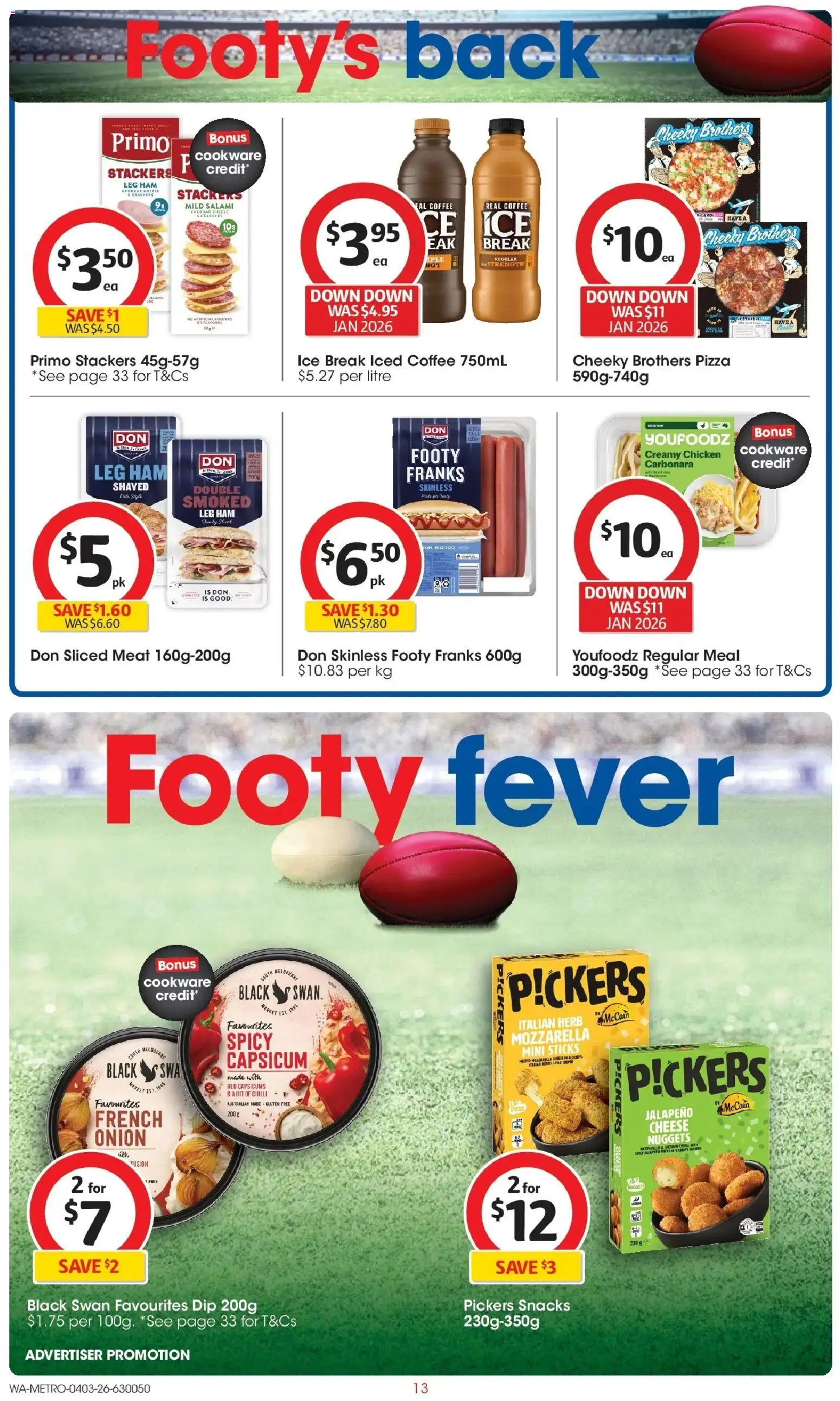 Coles catalogue - valid from 04.03.2026 | Page: 13 | Products: Salami, Pizza, Meat, Cookware