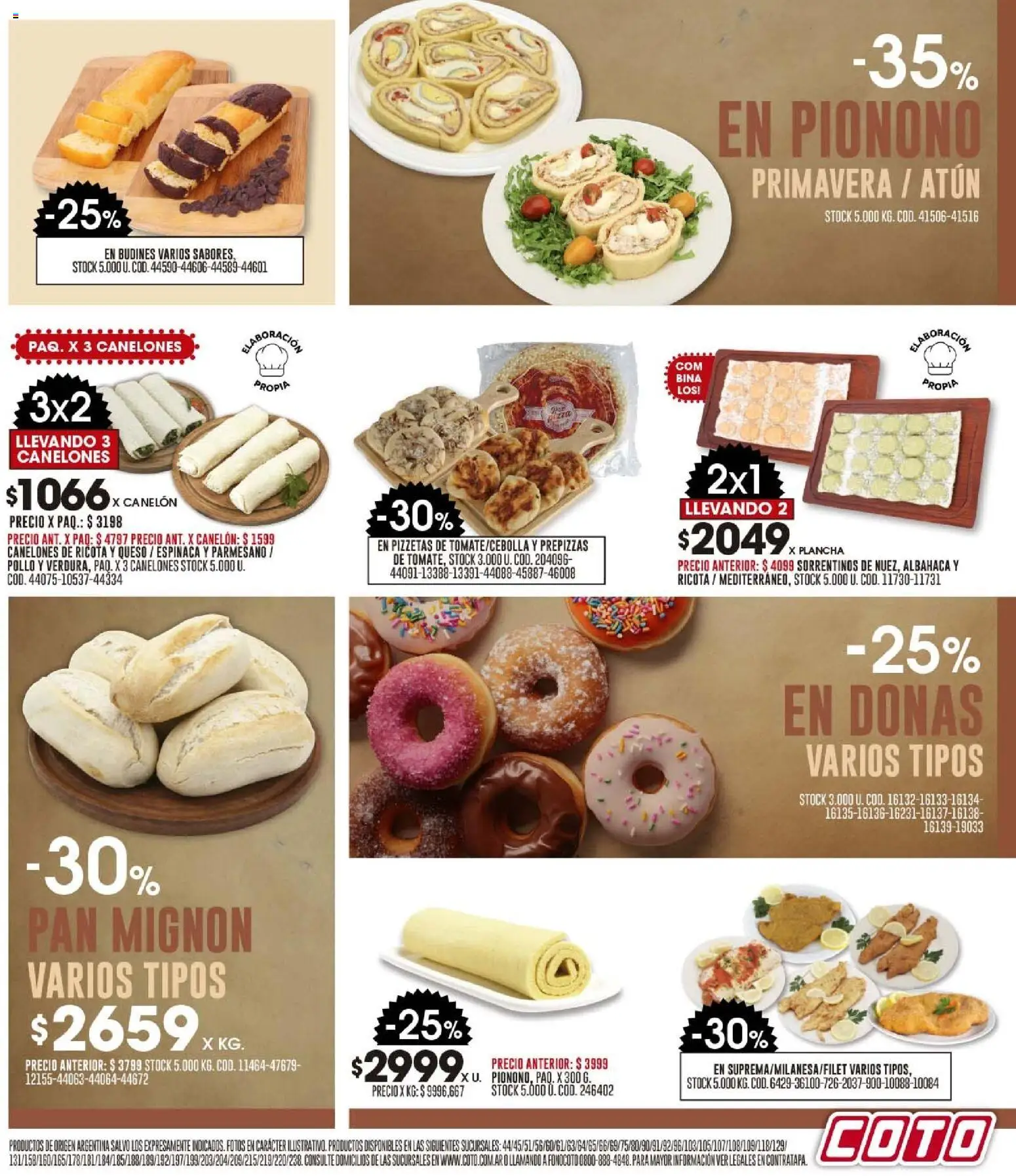 Coto - Ofertas │ válido desde el 10.11.2025 | Página: 5 | Productos: Pollo, Atún, Espinaca, Pionono