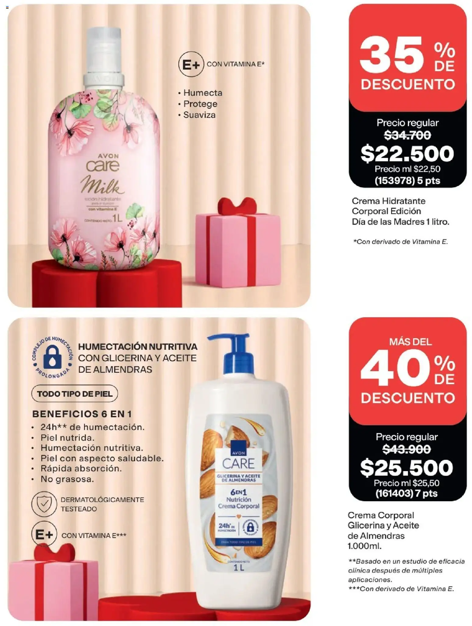 Avon revista - valida desde el 25.03.2026 | Página: 27 | Productos: Almendras, Crema, Loción, Aceite