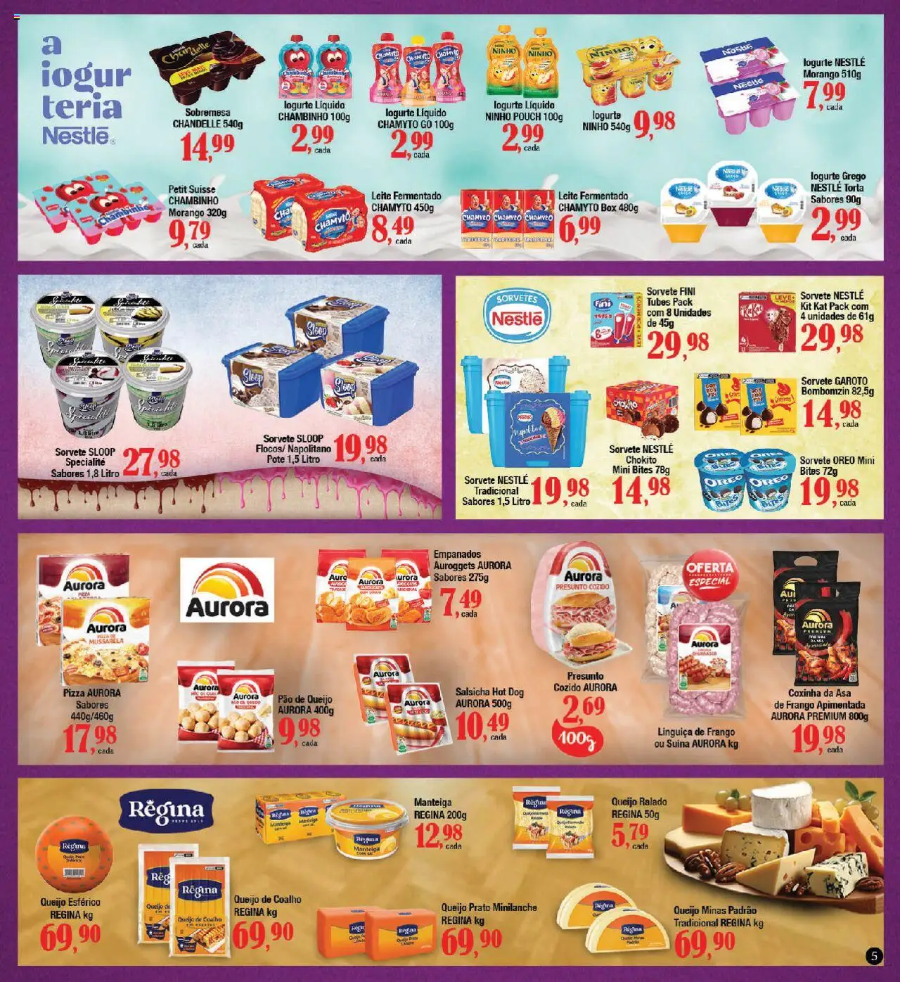 Supermercados Unidos Folheto - válido de 18.08.2025 | Página: 5 | Produtos: Pão, Presunto, Kit Kat, Mussarela