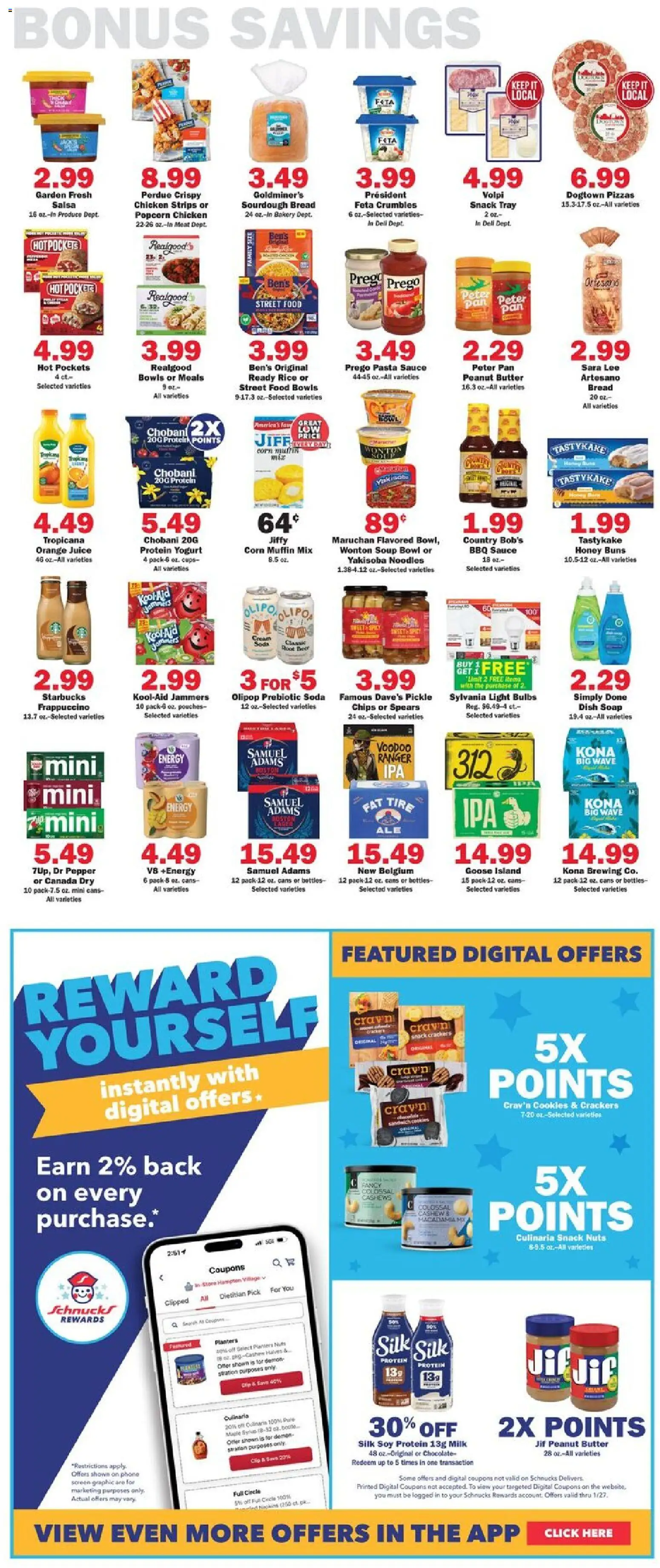 Schnucks Weekly Print Ad - IL - valid from 21.01.2026 | Page: 5 | Products: Bakery, Tire, Juice, Beer