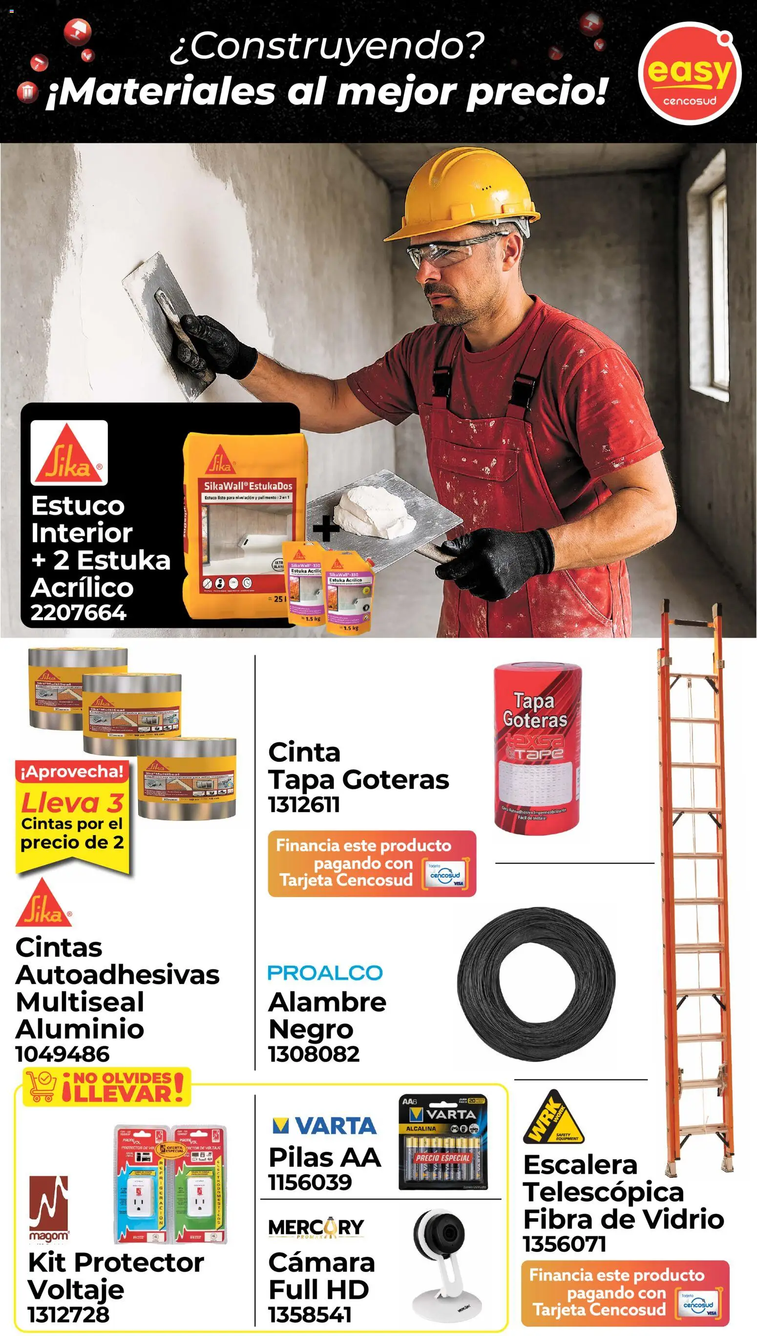 Easy revista - valida desde el 27.10.2025 | Página: 14 | Productos: Pilas, Cámara, Impermeabilizante, Cinta