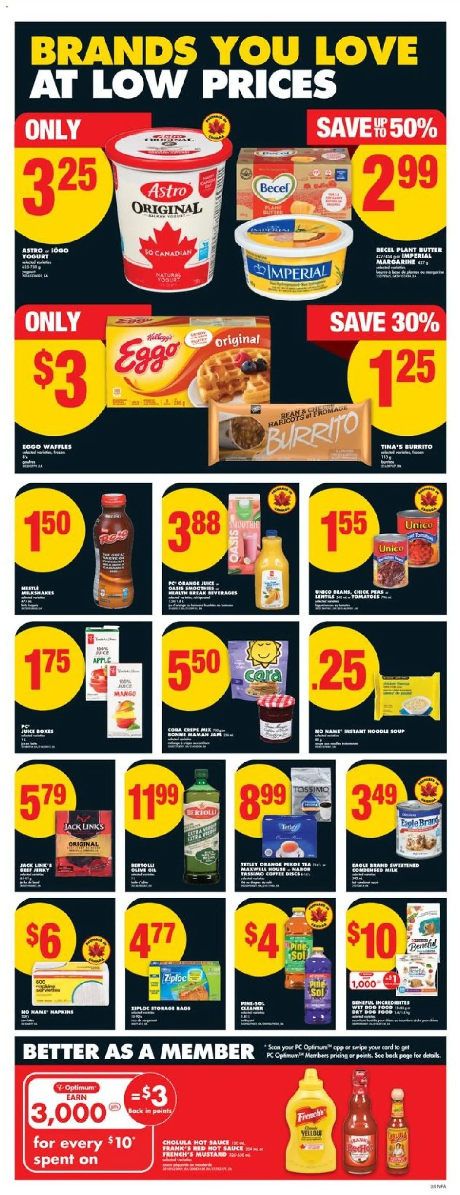 No Frills flyer valid from 23.10.2025 | Page: 4 | Products: Tea, Beef, Yogurt, Juice