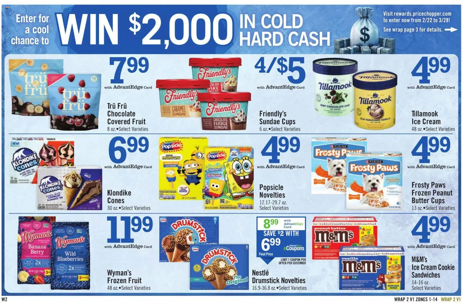 Price Chopper Weekly Ad - valid from 22.02.2026 | Page: 14 | Products: Butter, Chocolate, Ice cream, Blueberries