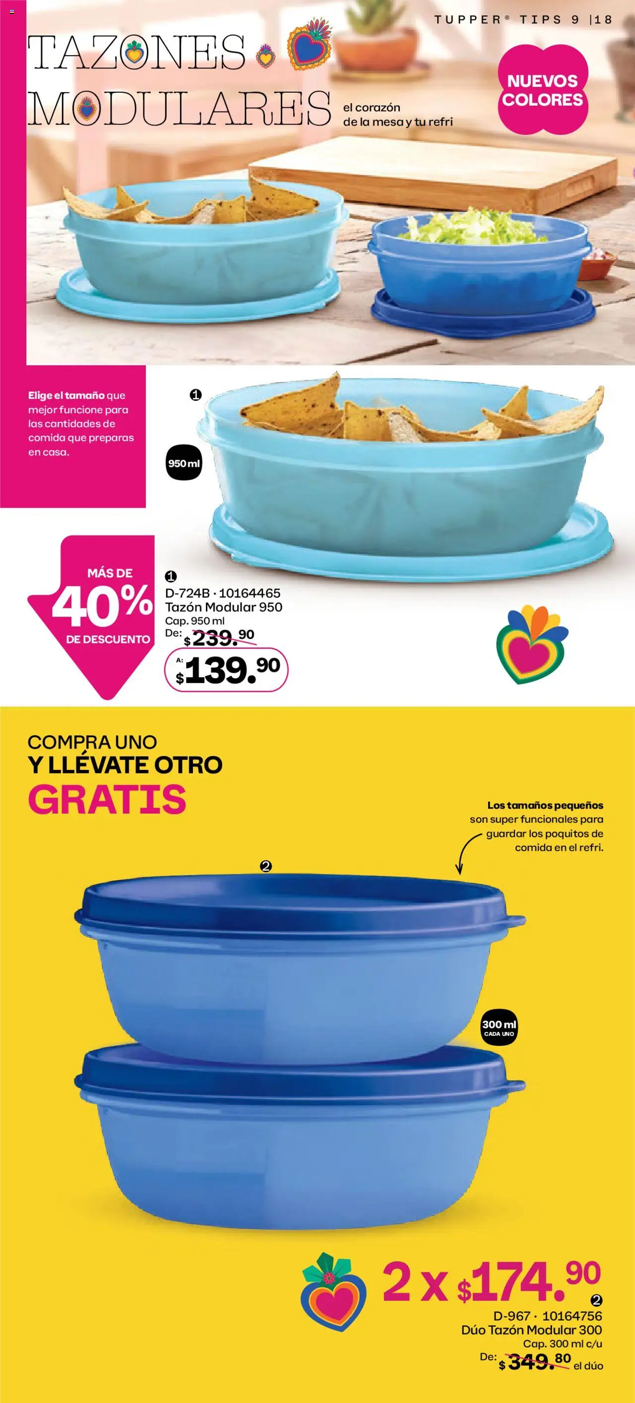 Nuevas ofertas de Tupperware válidas en toda la República Mexicana desde el 11.08.2025. ¡Encuentra las mejores ofertas en Tupperware catálogo! | Página: 18 | Productos: Modular, Mesa