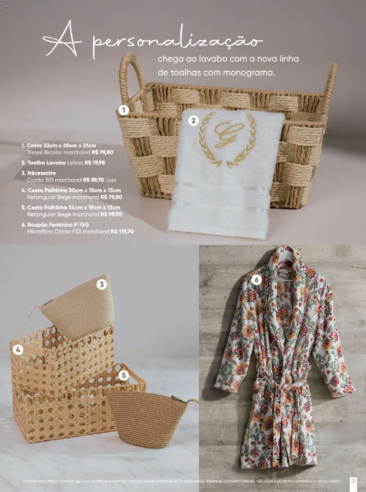 Zaffari Folheto - válido de 09.06.2025 | Página: 21 | Produtos: Corda, Necessaire, Bourbon, Roupão