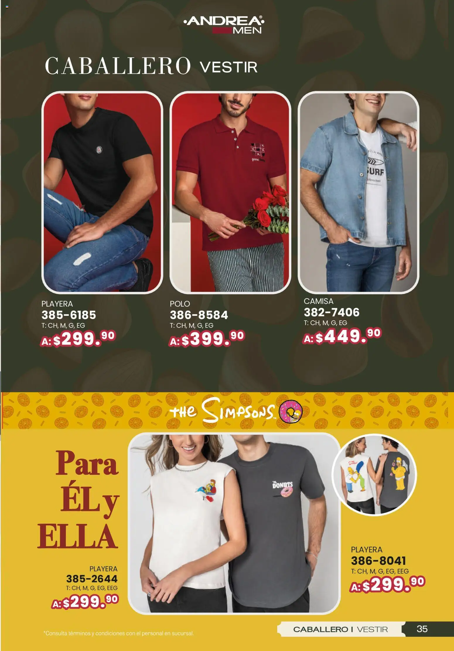 Nuevas ofertas de Andrea válidas en toda la República Mexicana desde el 25.01.2026. ¡Encuentra las mejores ofertas en Andrea catálogo San Vatentín! | Página: 35 | Productos: Camisa, Playera