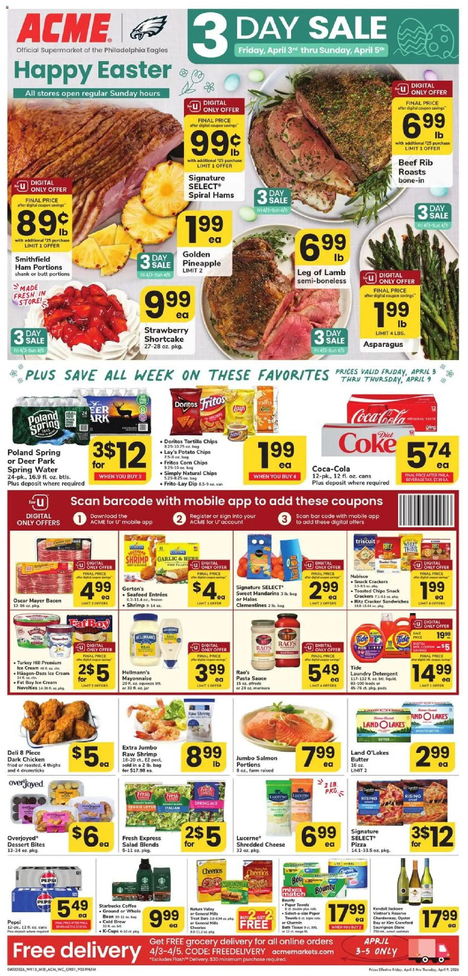 Acme Weekly Ad - valid from 03.04.2026 | Page: 1 | Products: Coffee, Salad, Seafood, Garlic