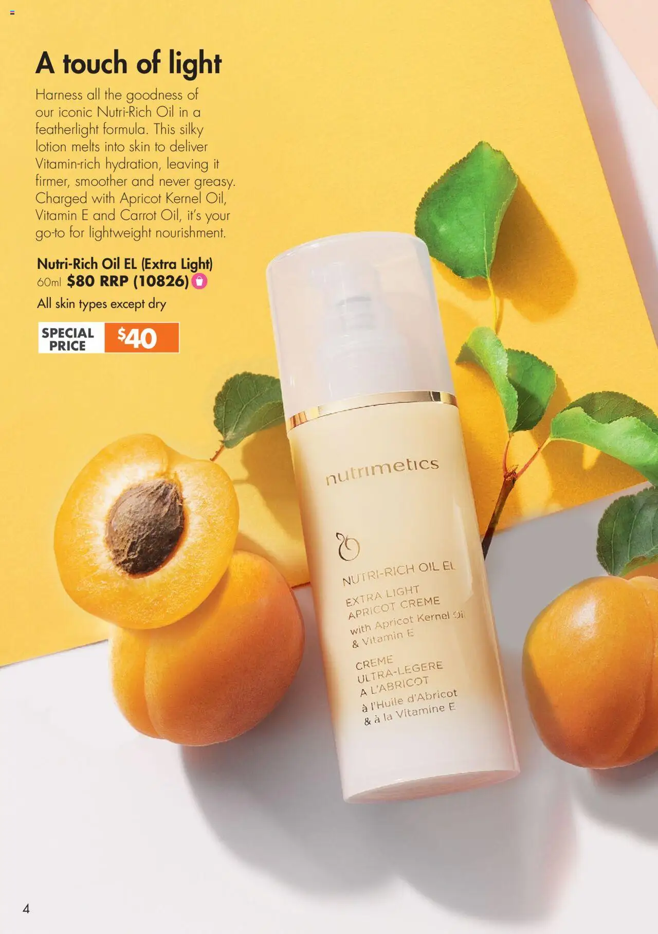 Nutrimetics catalogue - valid from 26.09.2025 | Page: 4 | Products: Light, Oil, Lotion, Vitamin